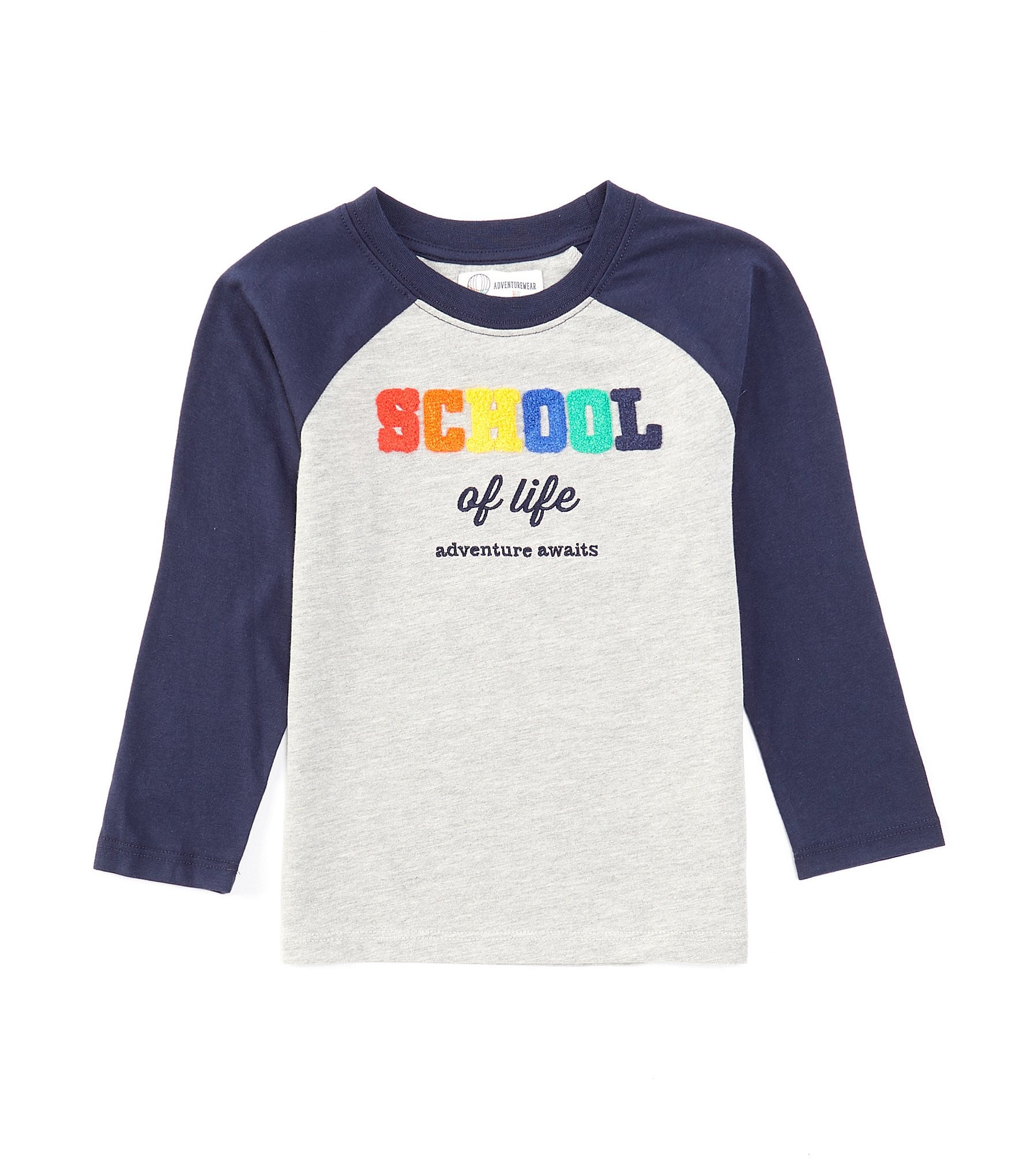 Adventurewear 360 Little Boys 2T-6 Long Sleeve 'School Of Life' T-Shirt