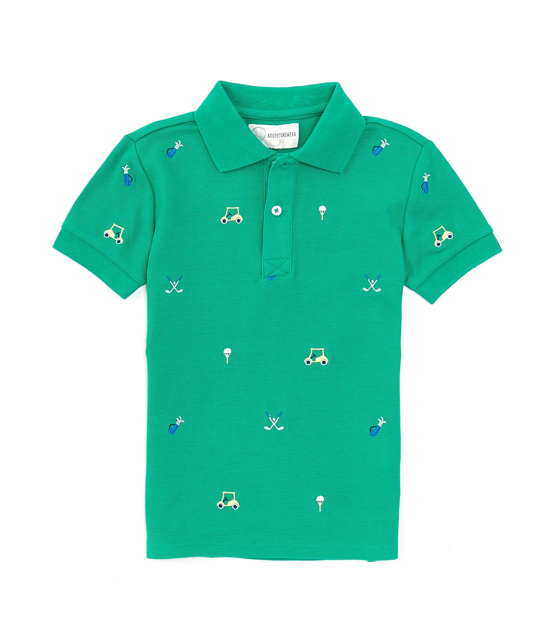 Burt's Bees Little Boys 2T-5T Short Sleeve Mini Golf T-Shirt And