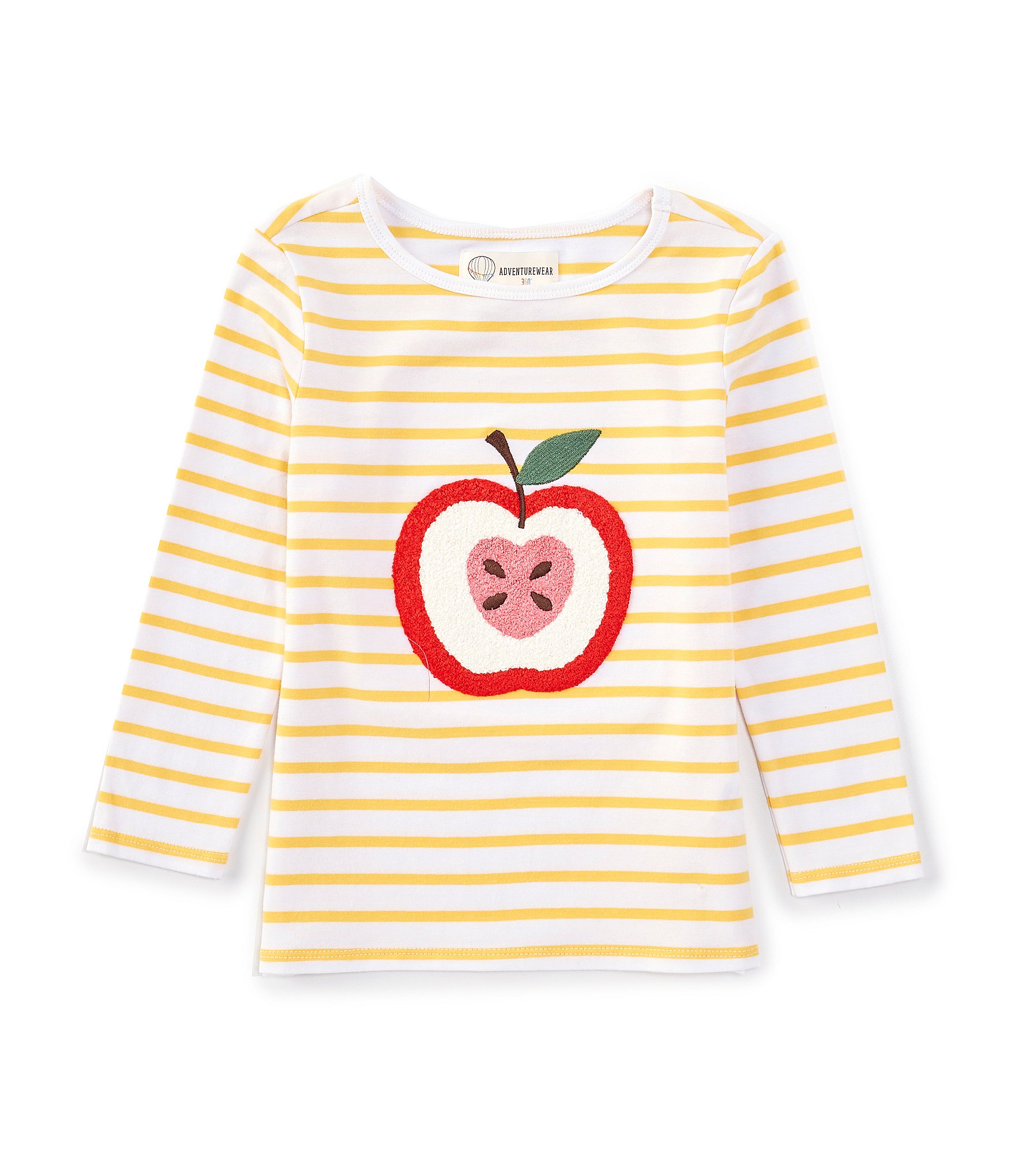 Adventurewear 360 Little Girls 2T-6X Apple Embroidered T-Shirt