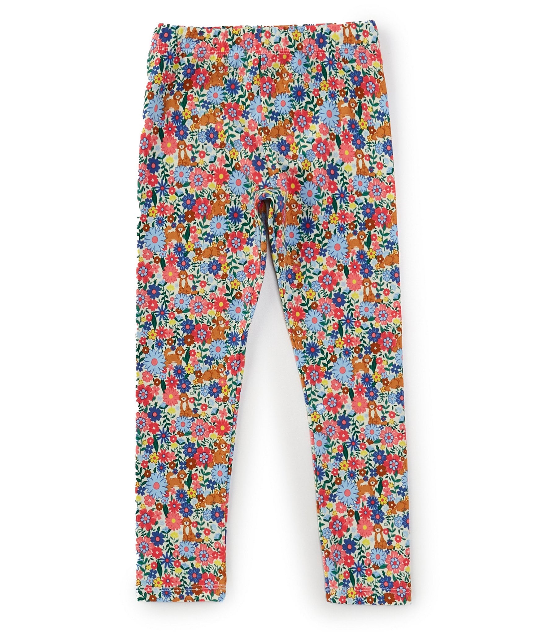 Adventurewear 360 Little Girls 2T-6X Puppy Print Floral Leggings