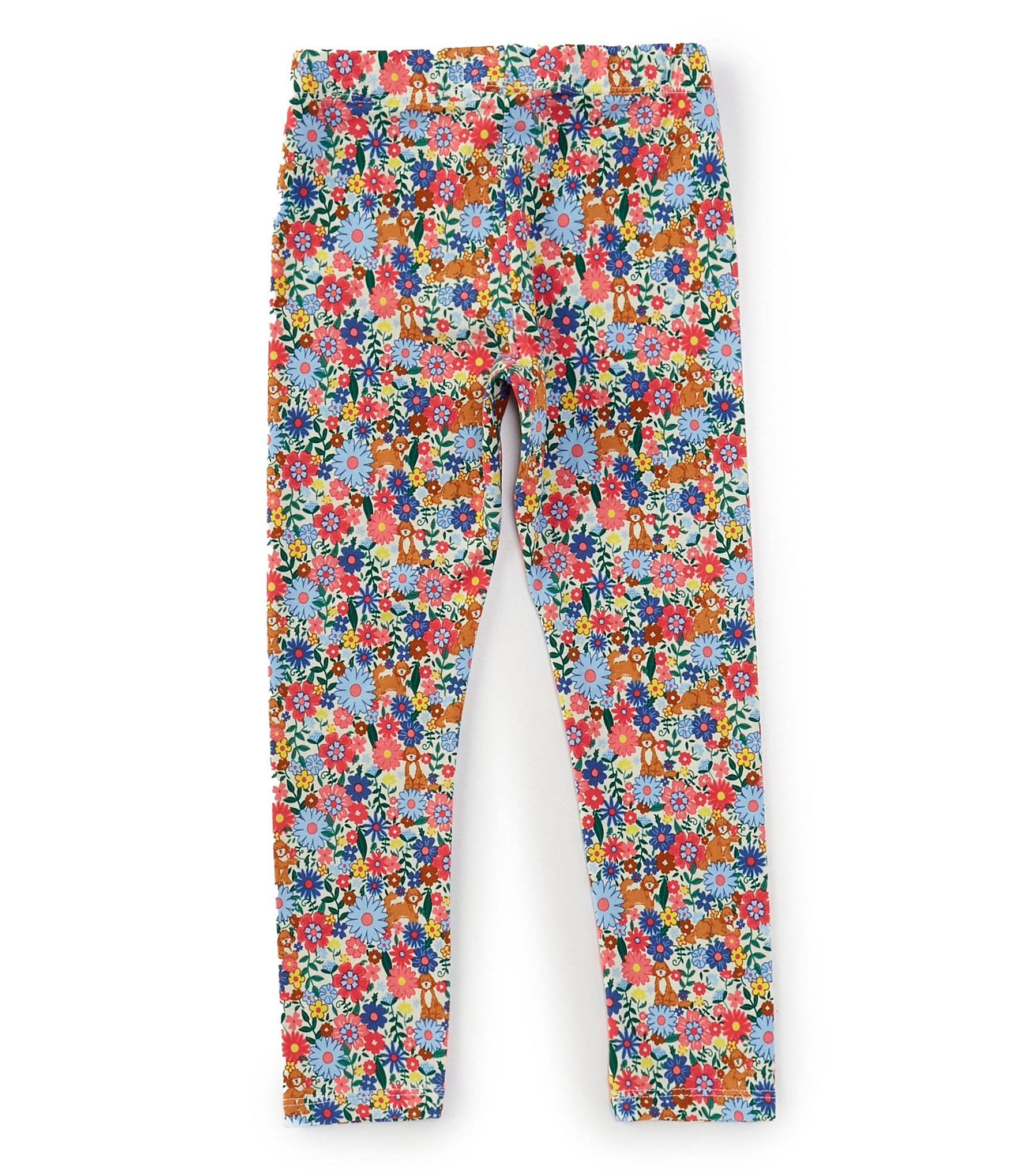 Adventurewear 360 Little Girls 2T-6X Puppy Print Floral Leggings