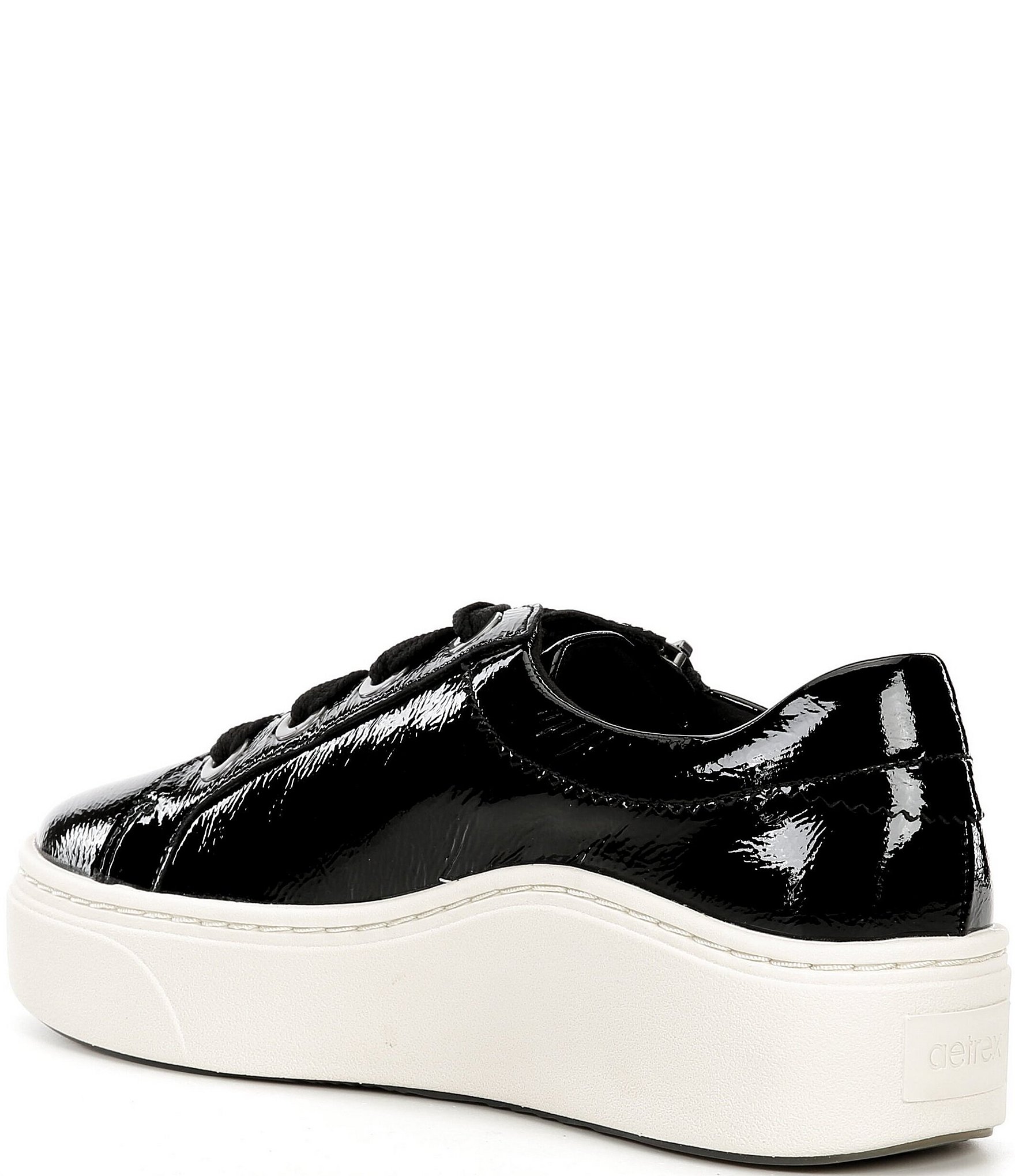 Aetrex Aubrey Side Zip Patent Leather Platform Sneakers