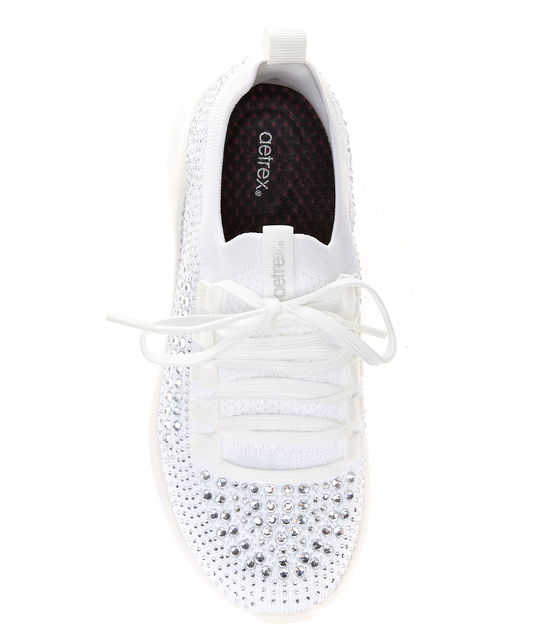 Aetrex Carly Sparkle Knit Rhinestone Embellished Sneakers