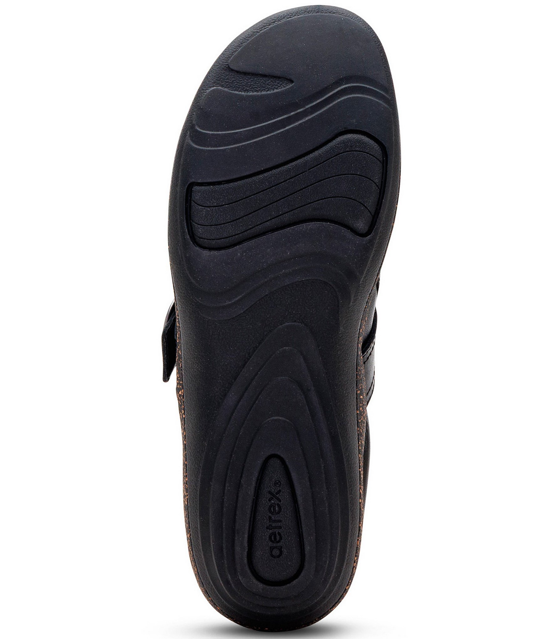 Aetrex Daphne Leather Buckle Strap Clogs