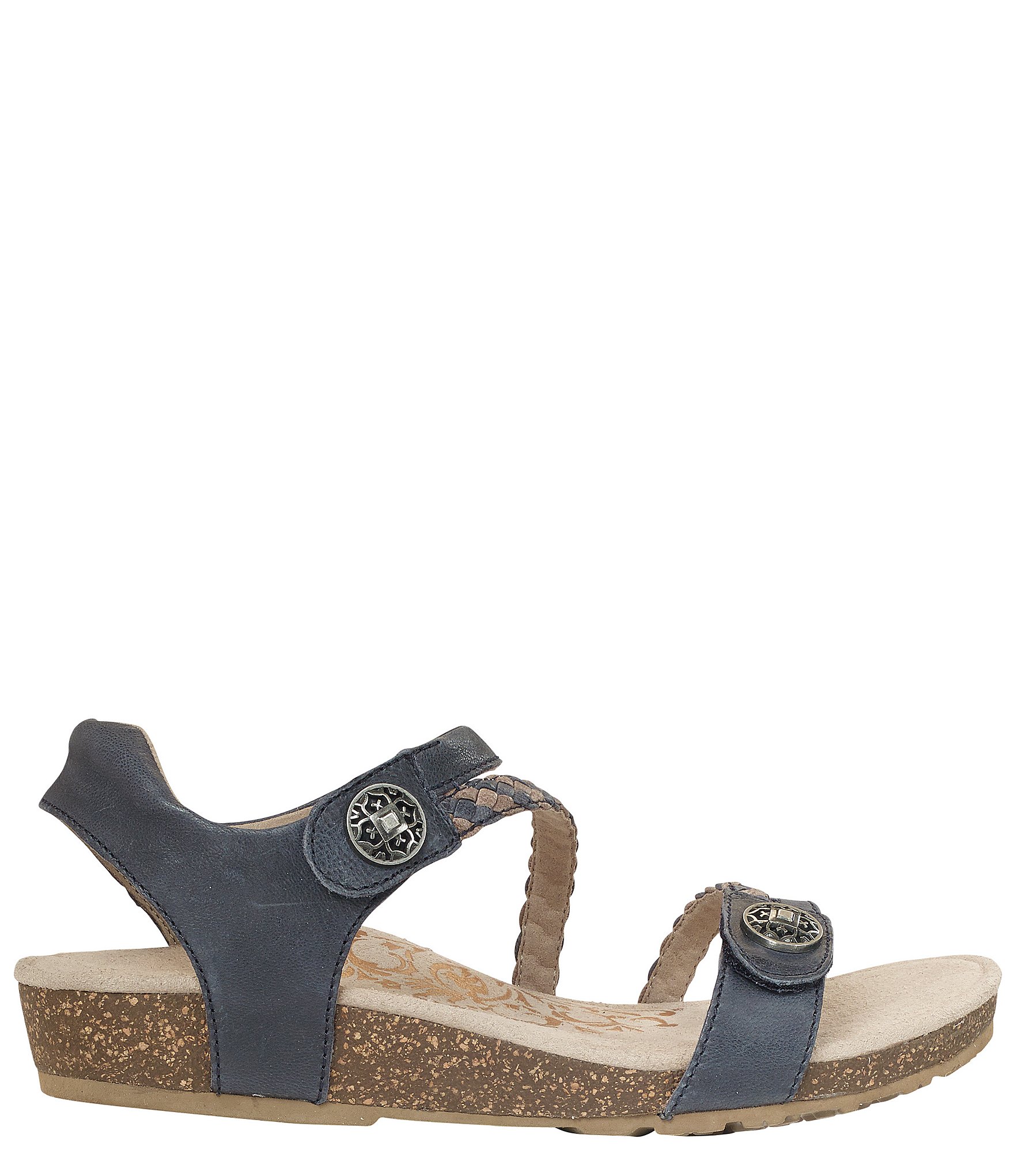 Aetrex Jillian Braided Wedge Sandals