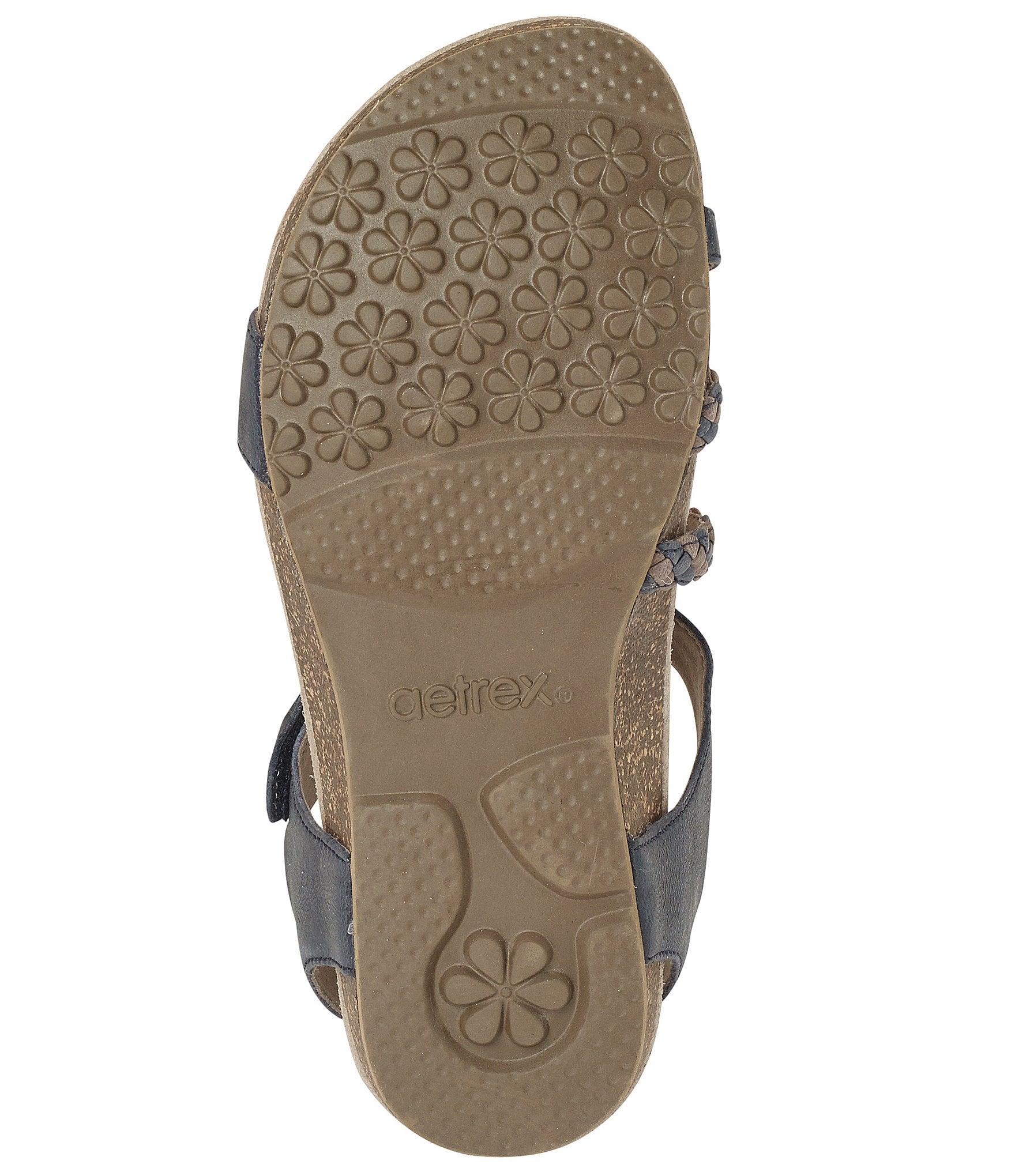 Aetrex Jillian Braided Wedge Sandals