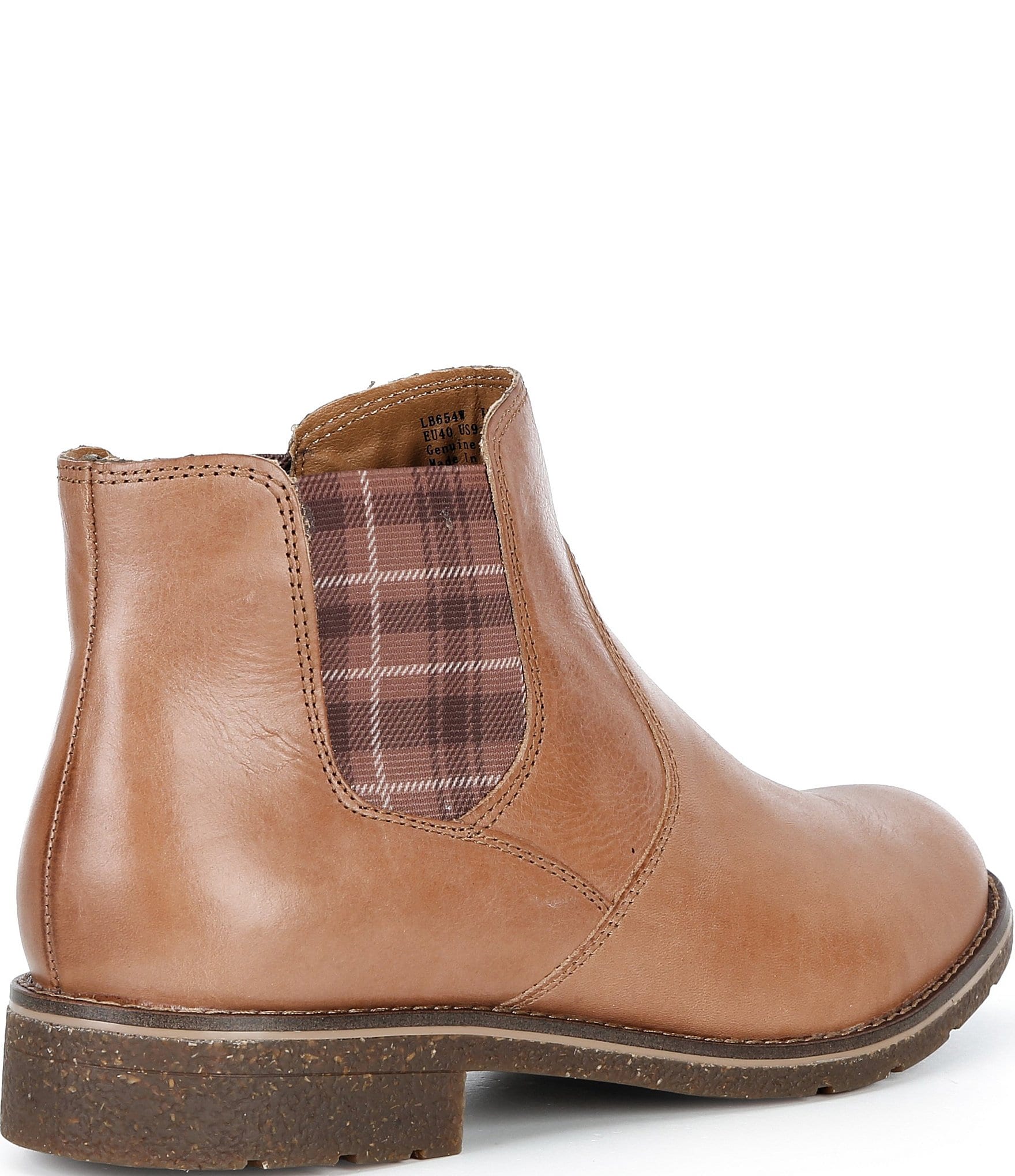 Aetrex Kaylee Leather and Plaid Chelsea Booties