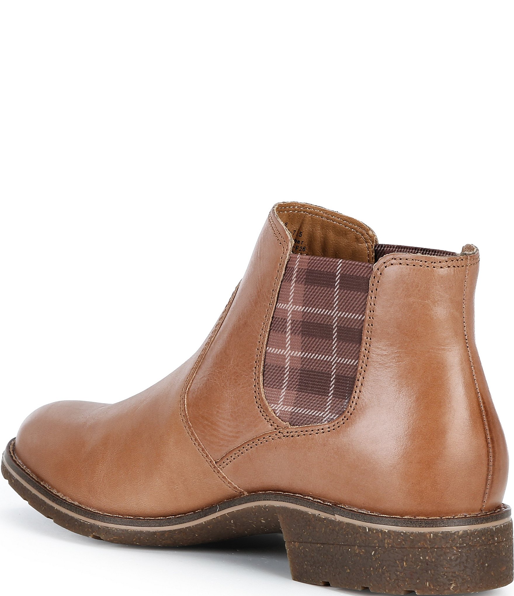 Aetrex Kaylee Leather and Plaid Chelsea Booties