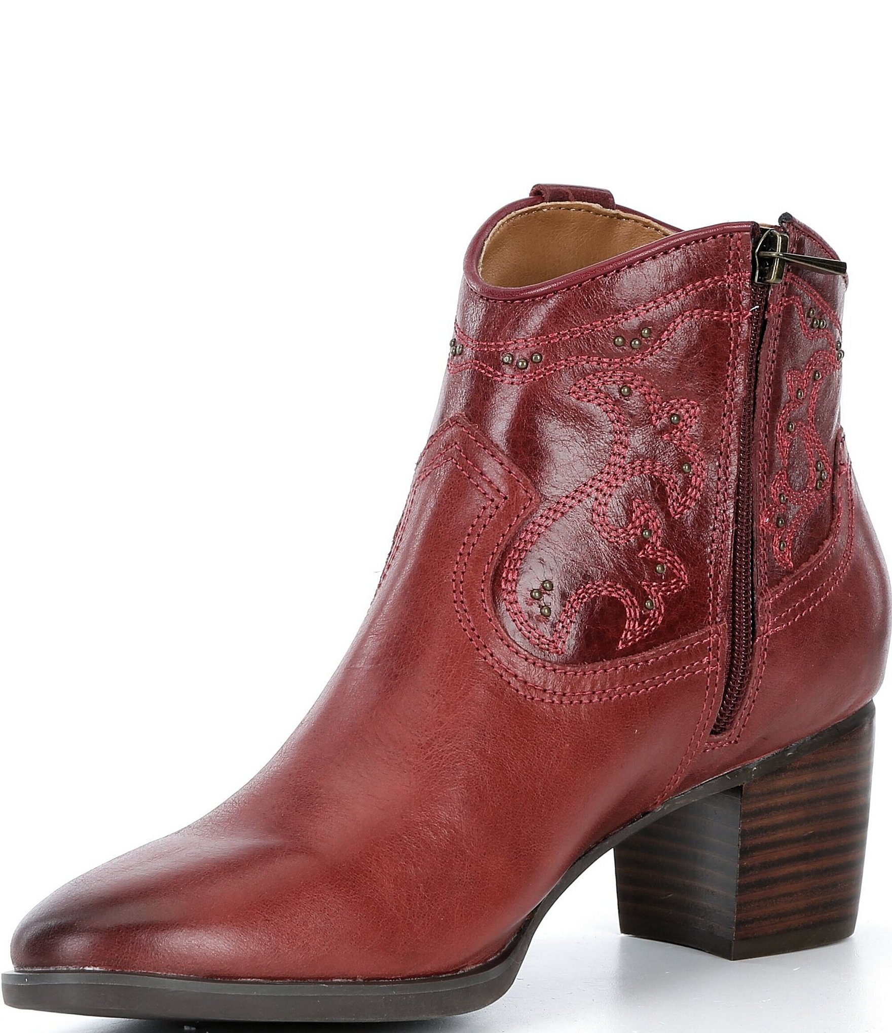 Aetrex Reagan Leather Western Inspired Booties