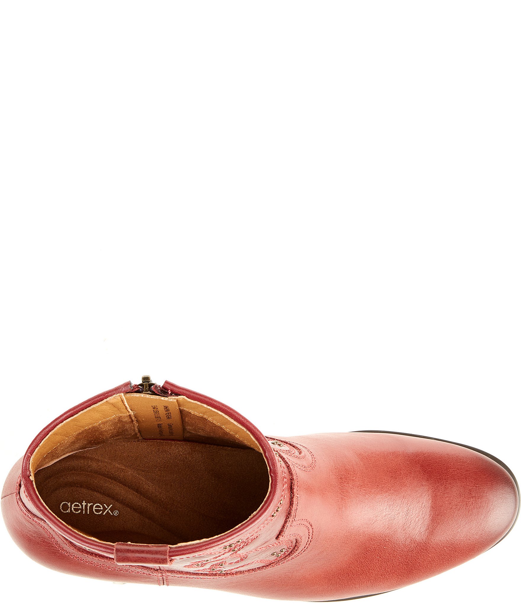 Aetrex Reagan Leather Western Inspired Booties