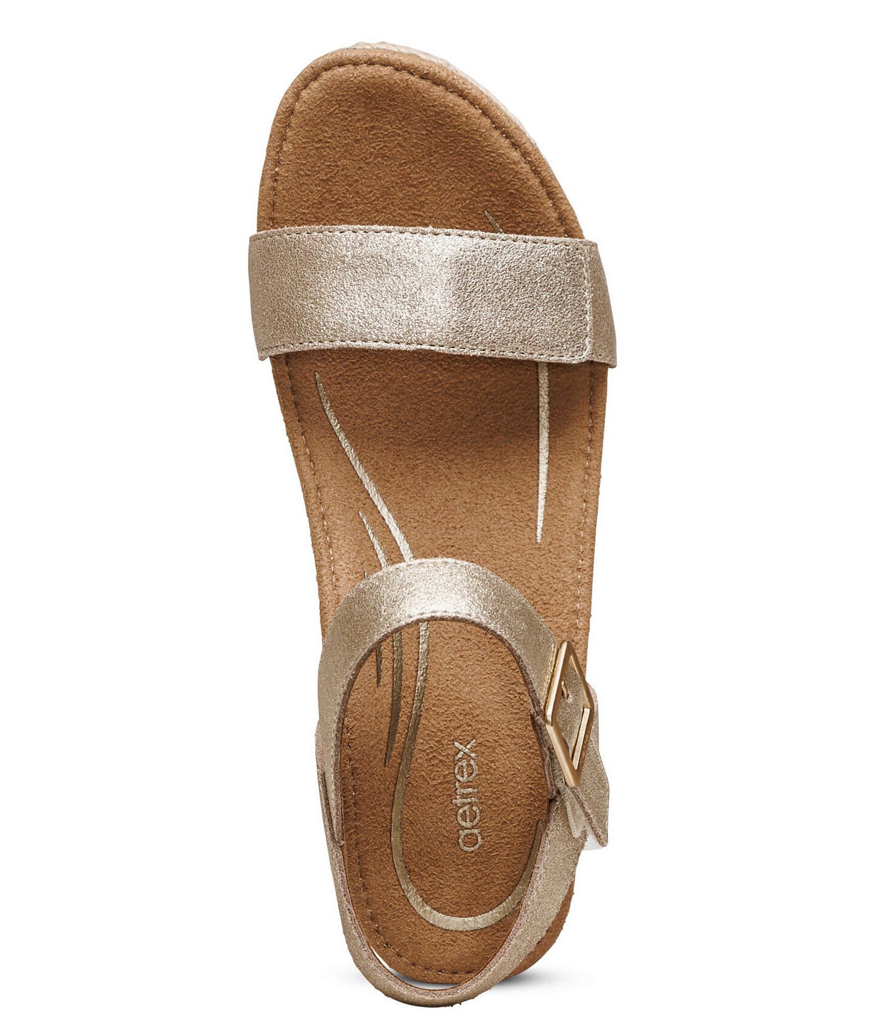 Aetrex Sydney Espadrille Platform Wedge Sandals