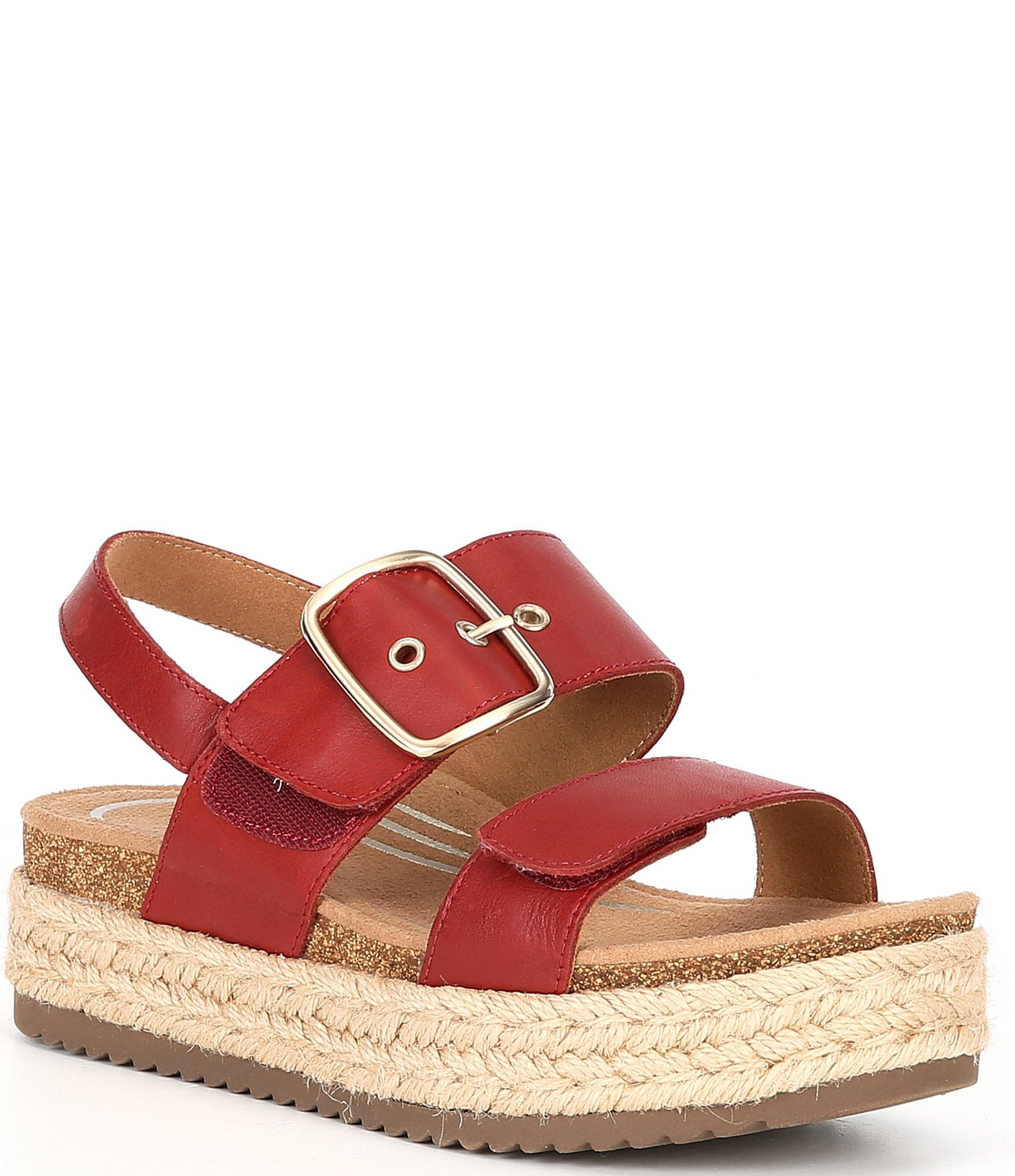 Red discount comfort sandals