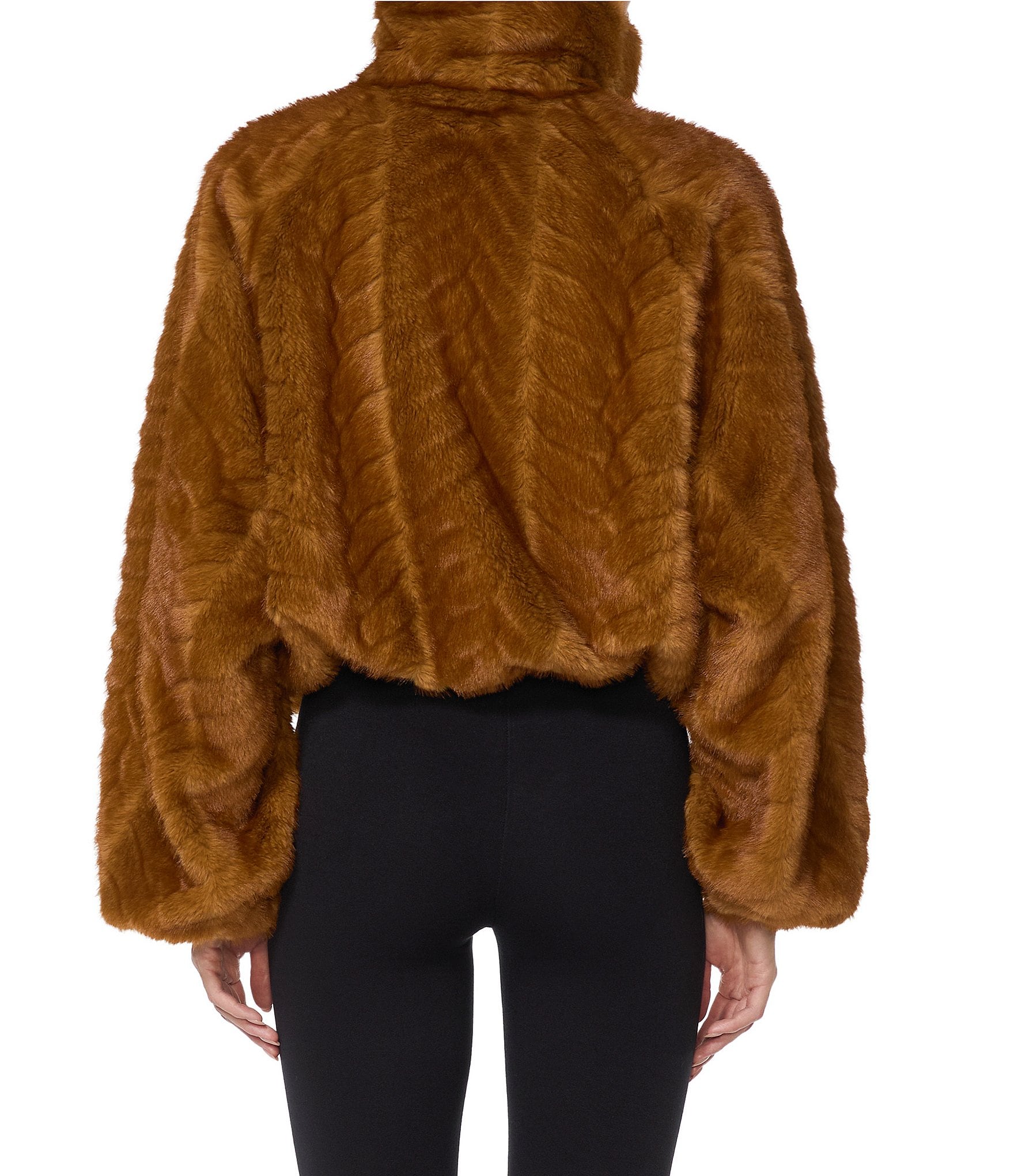 AFRM Kyoto Funnel Neck Long Sleeve Bubble Hem Bomber Jacket