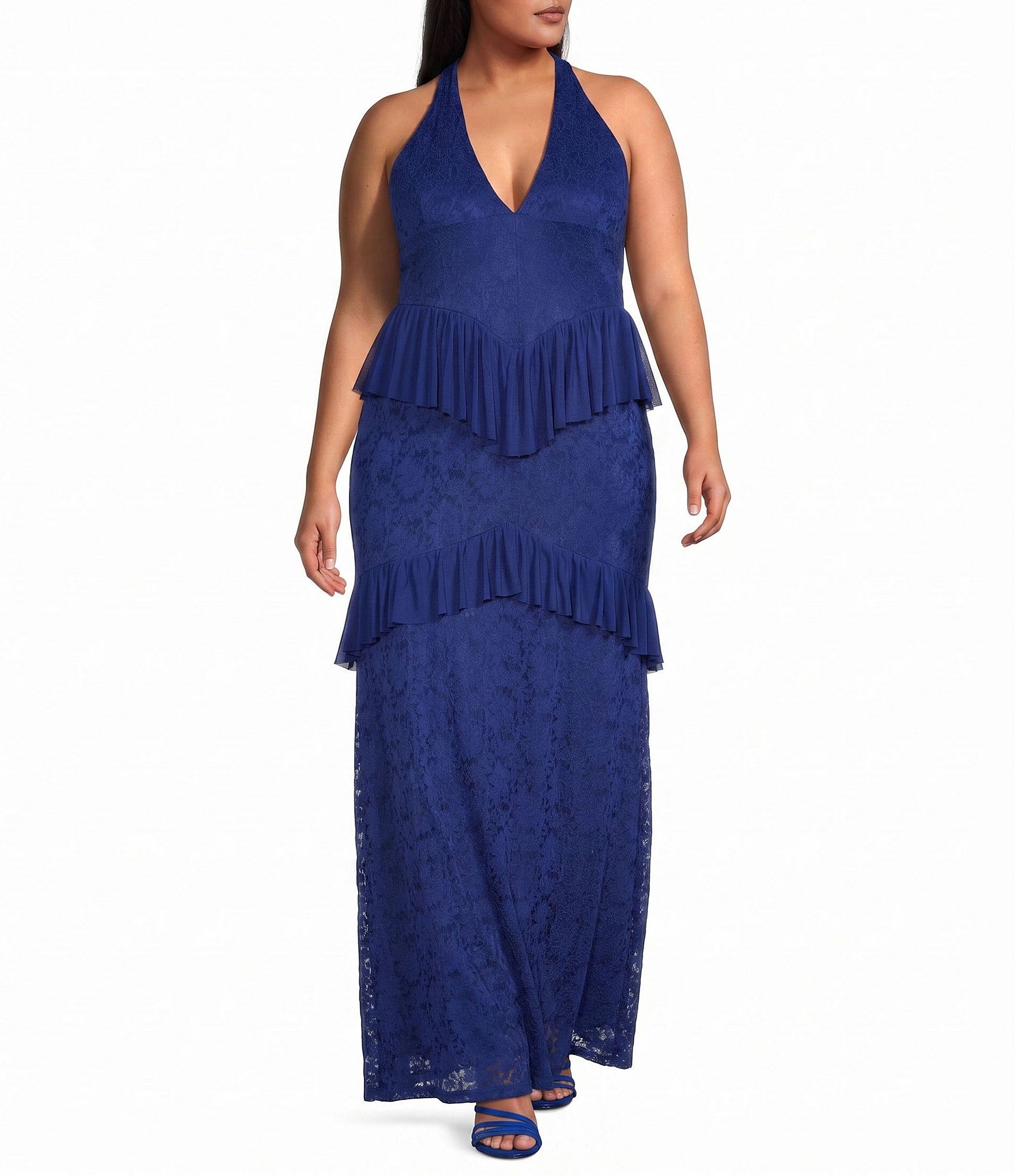 AFRM Plus Size Athens Silken Lace V-Neck Sleeveless Maxi Dress