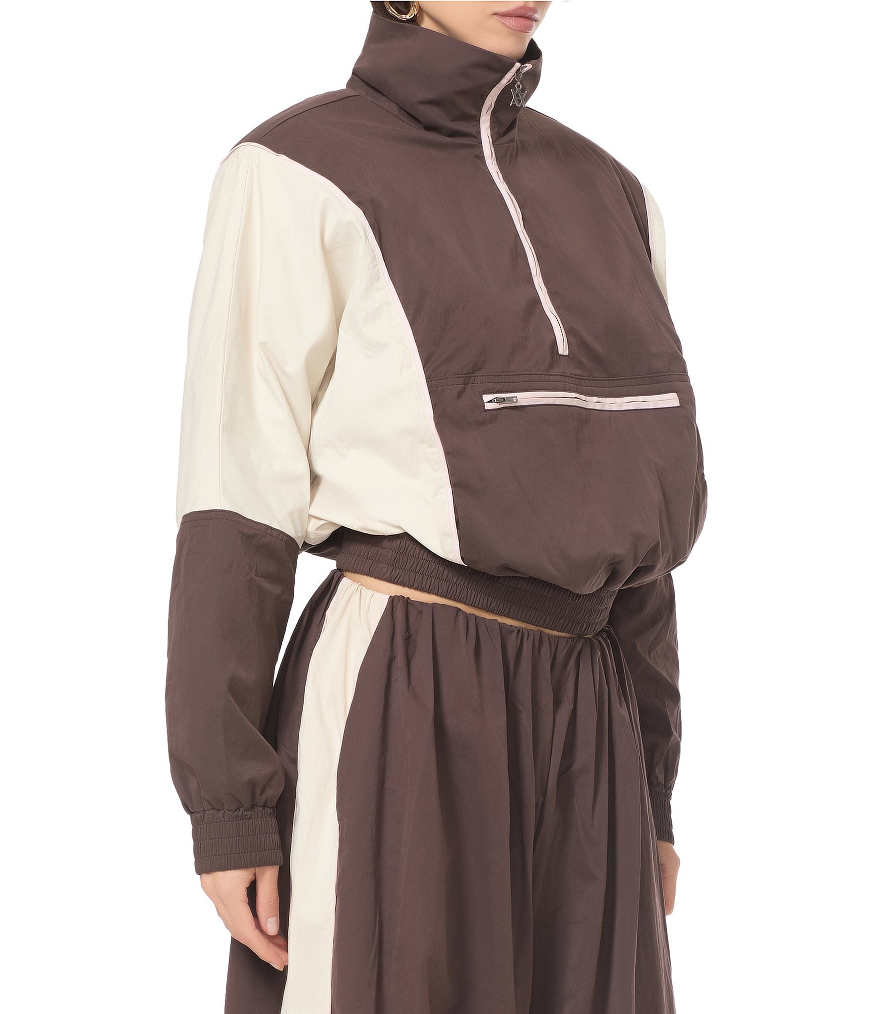 AFRM Virgo Half Zip Mock Neck Long Sleeve Coordinating Pullover