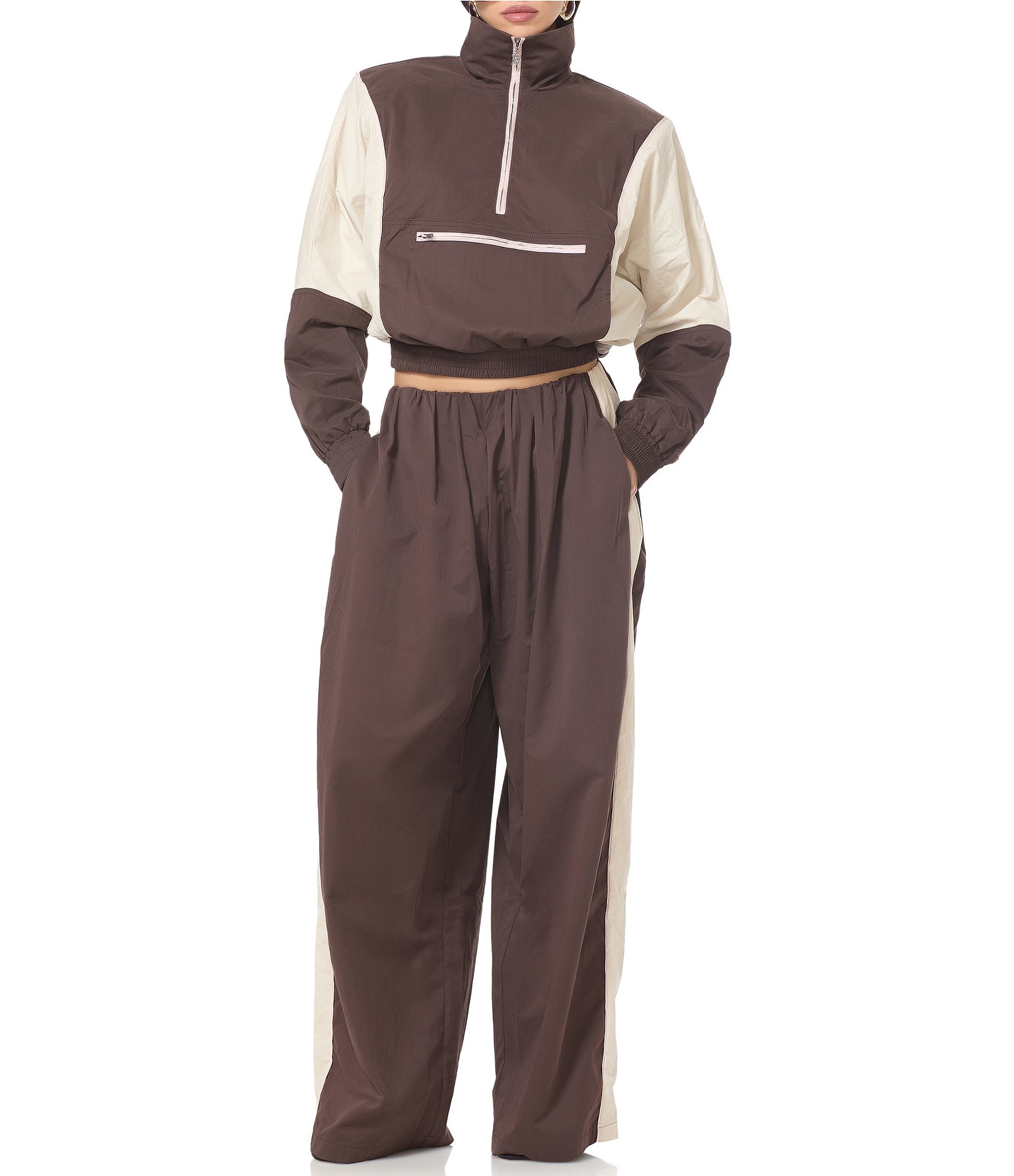 AFRM Virgo Half Zip Mock Neck Long Sleeve Coordinating Pullover