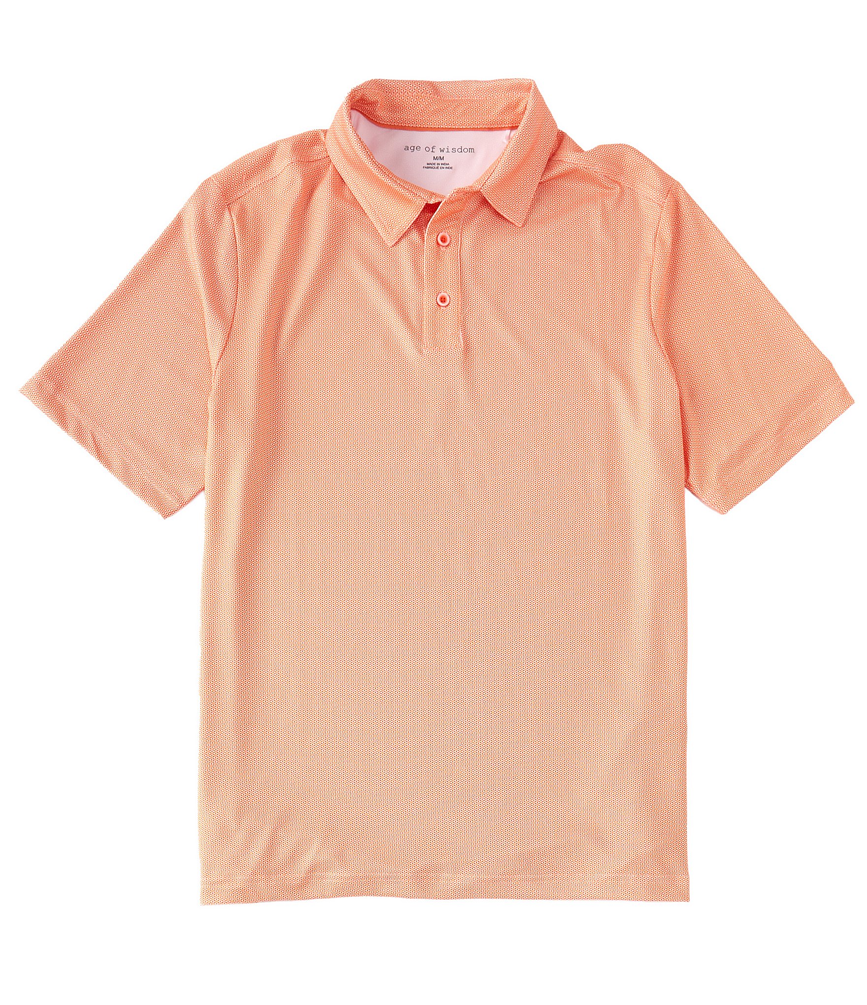 Performance Stretch Mini Geo Print Short-Sleeve Polo Shirt | Dillard's