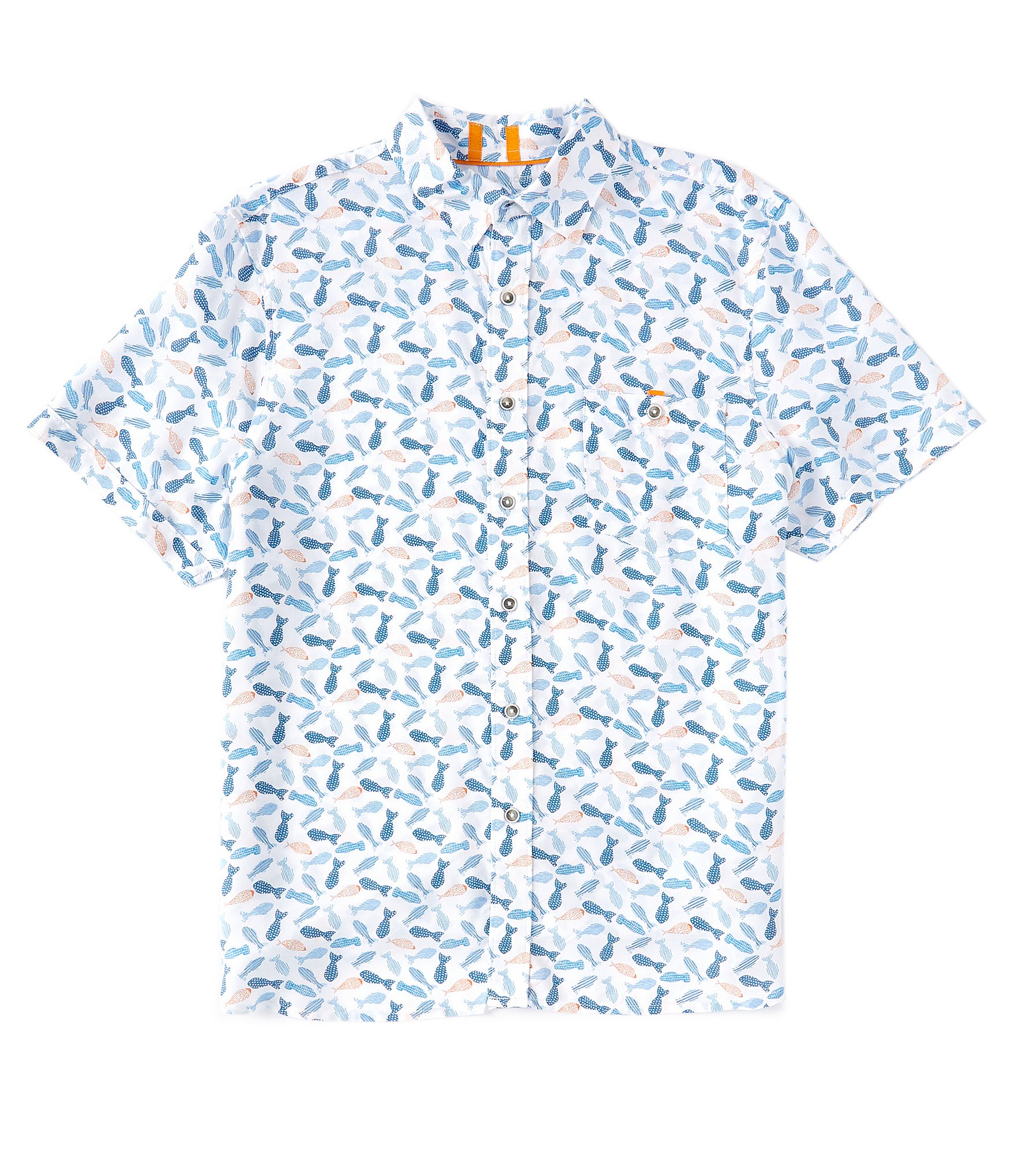 Printed Modal Short-Sleeve Woven Shirt | Dillard's