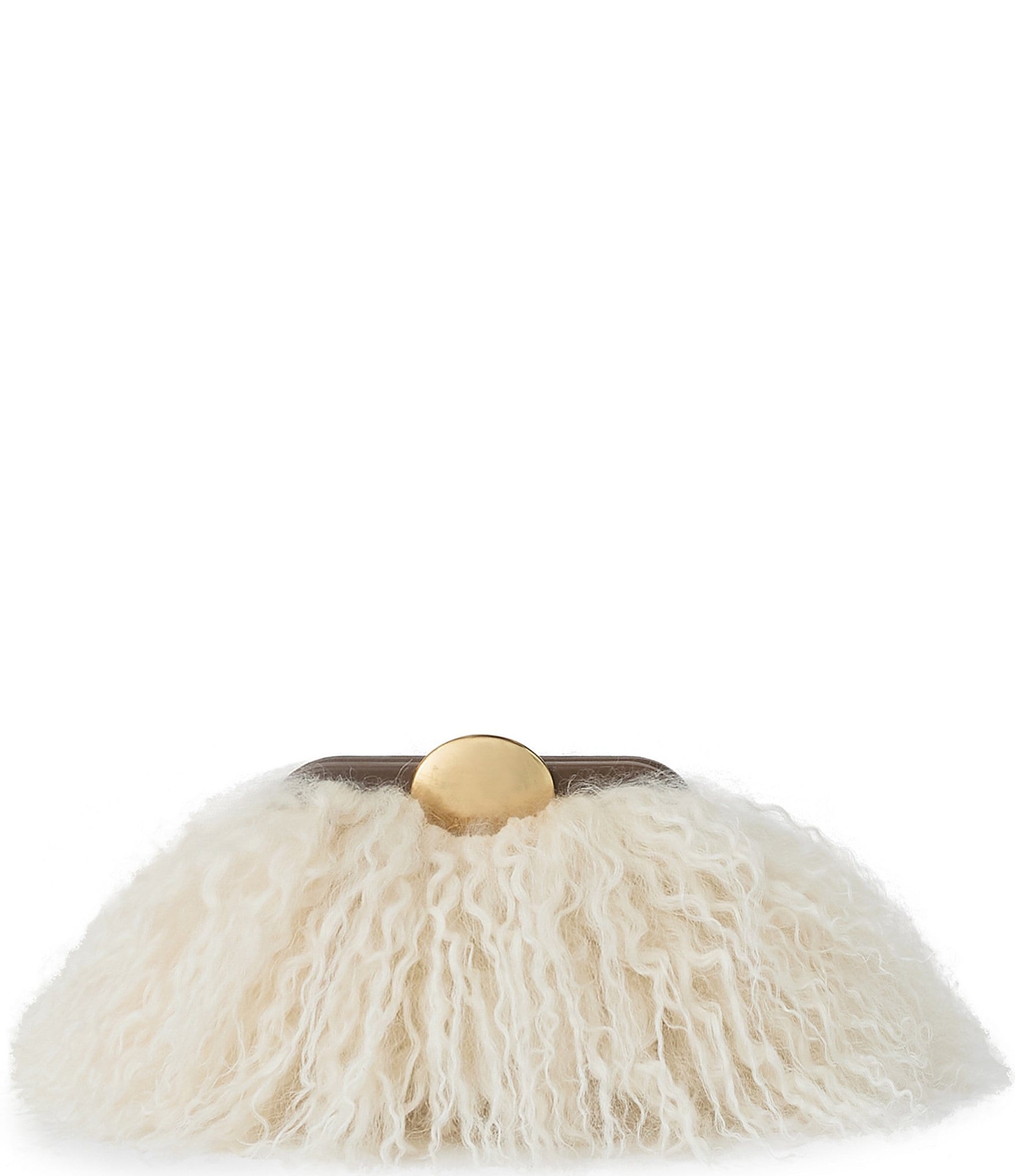 AIMEE Full Circle Faux Fur Shearling Clutch Frame Bag