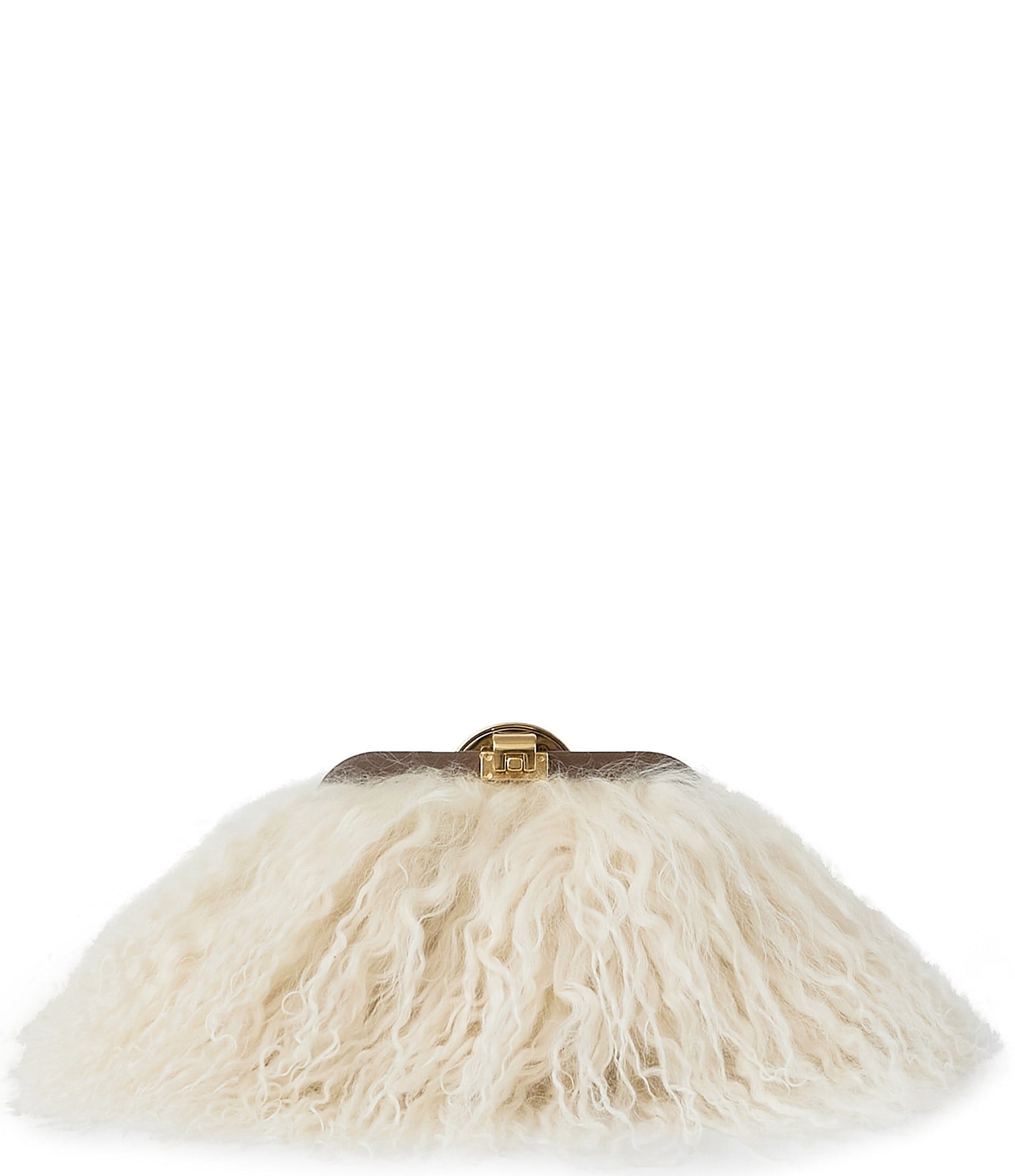 AIMEE Full Circle Faux Fur Shearling Clutch Frame Bag