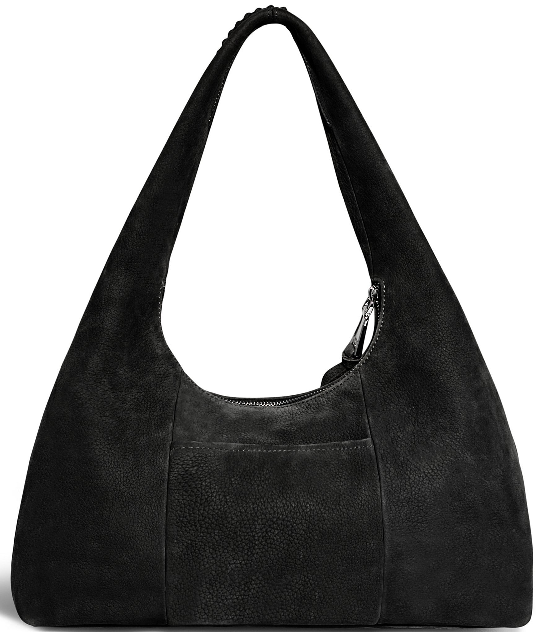 Aimee Kestenberg Aura Suede A-Line Black Hardware Shoulder Bag