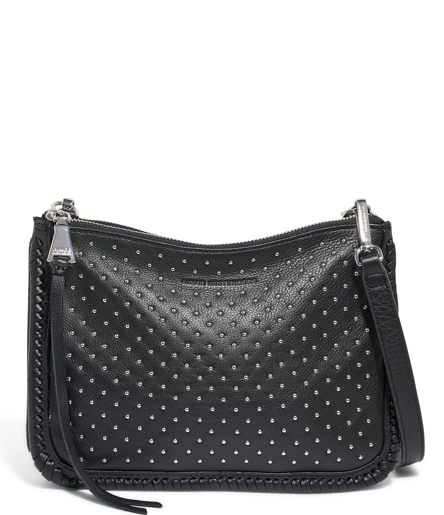 Aimee Kestenberg Famous Double Top Zip Leather Crossbody Bag | Dillard's