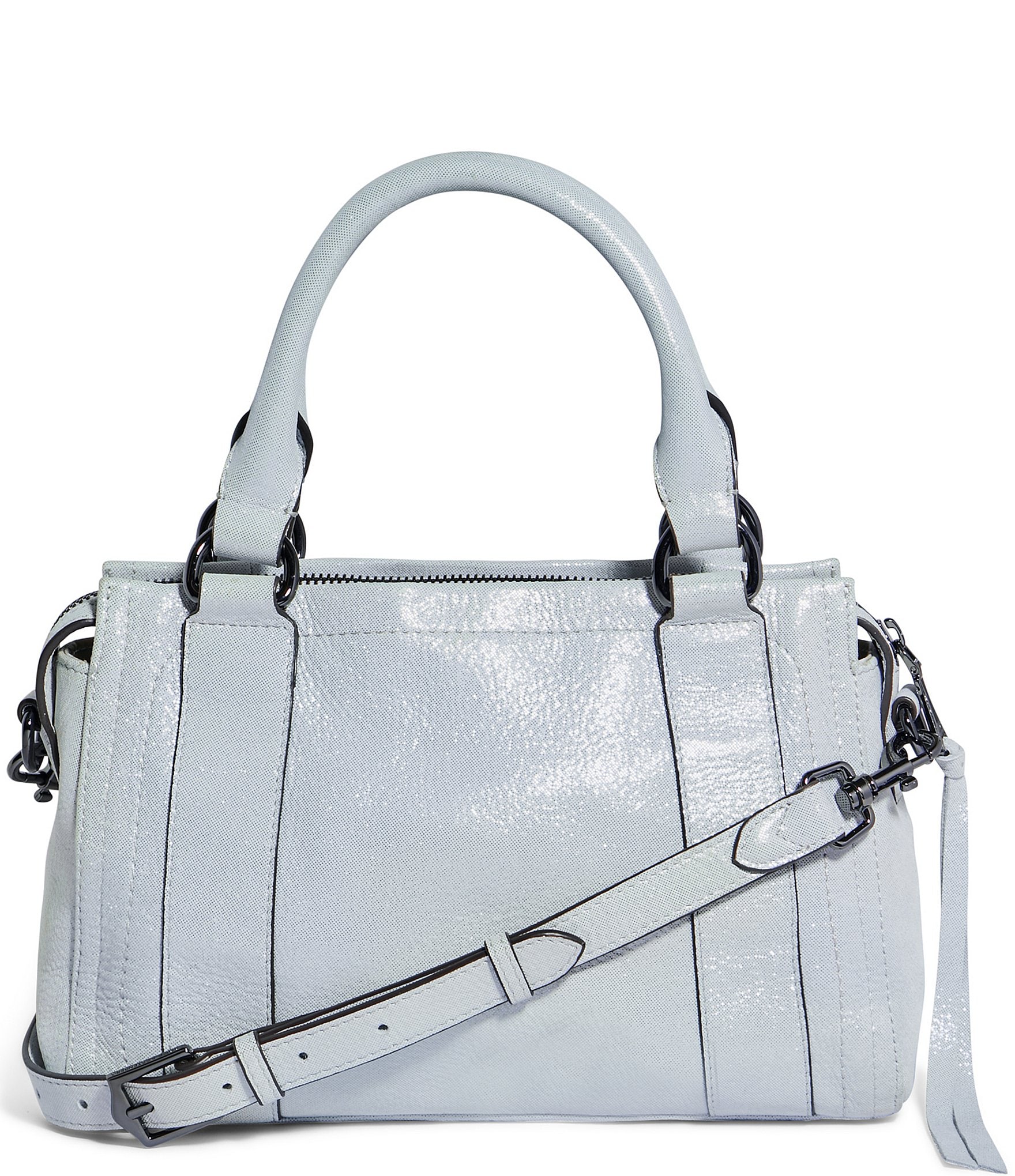 Aimee Kestenberg Zip Me Up Metallic Mini Satchel Bag