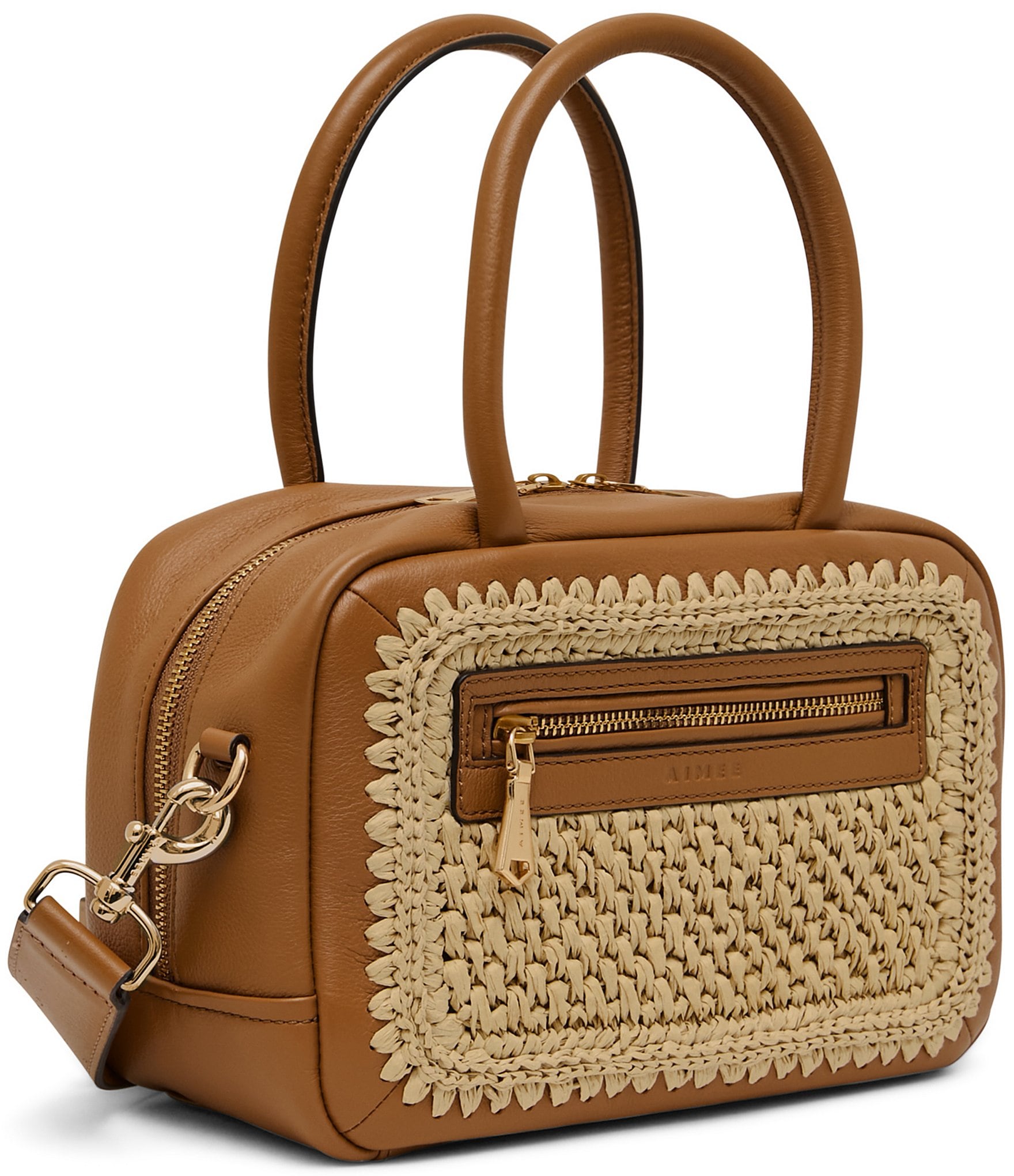 AIMEE Ritual Woven Mid Top Handle Satchel Bag