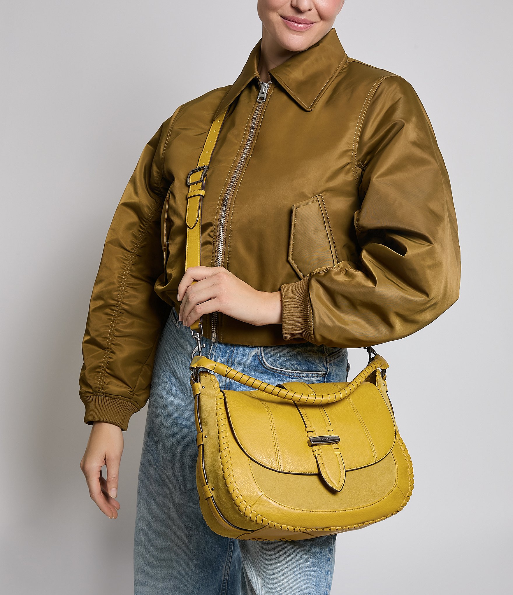 AIMEE Willow Western Suede Convertible Shoulder Bag