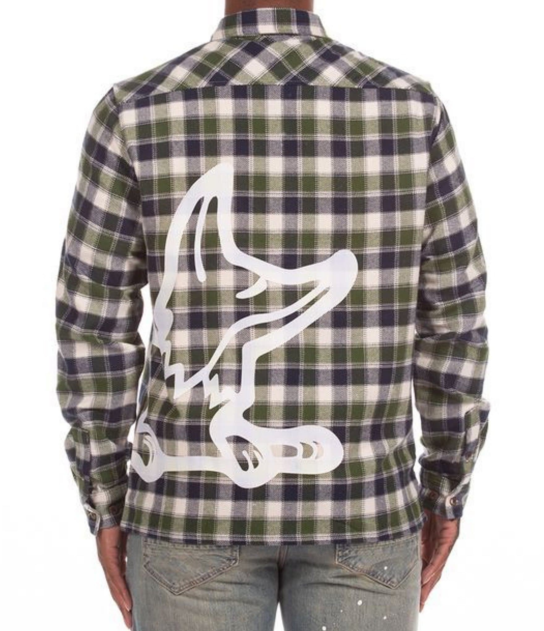 AKOO Snobby Plaid Signature Logo Graphic Woven Shirt