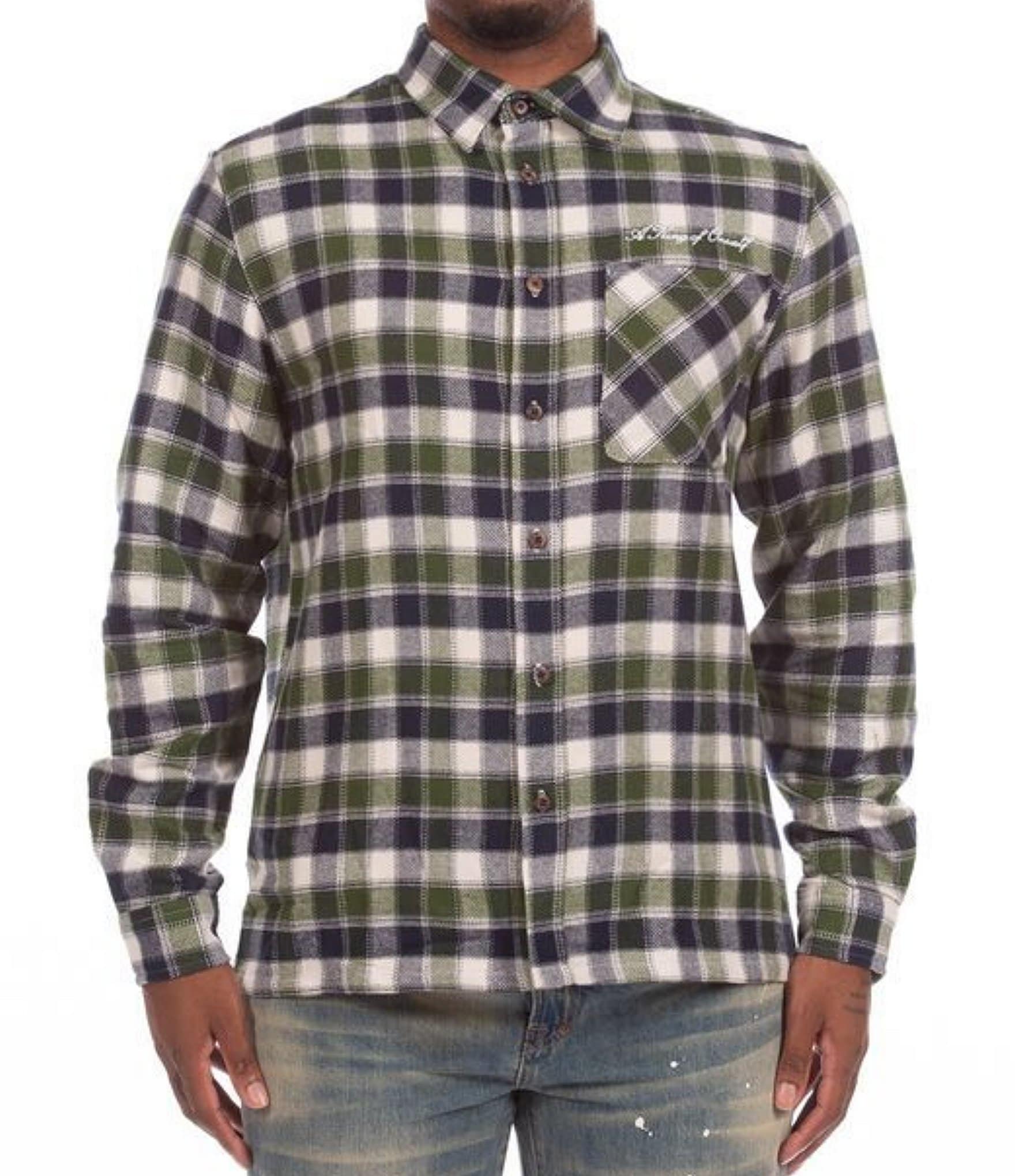 AKOO Snobby Plaid Signature Logo Graphic Woven Shirt
