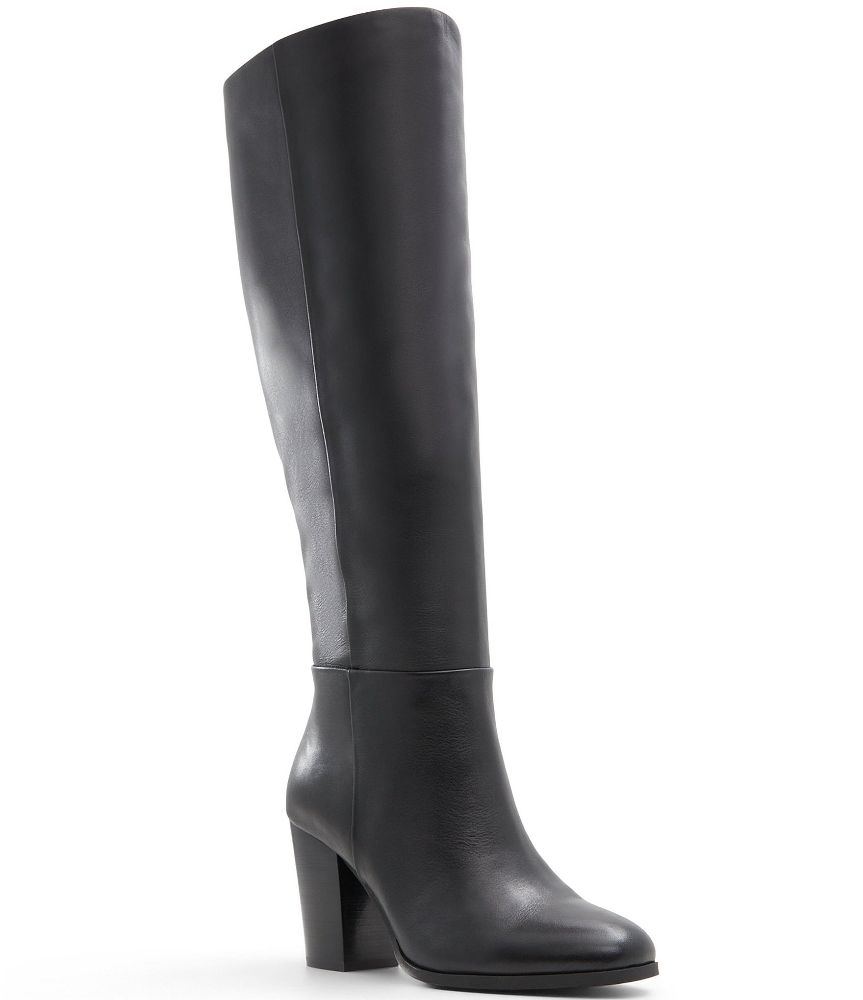 New $220.00 Aldo Black online Leather Adelie Boots, Sz.6