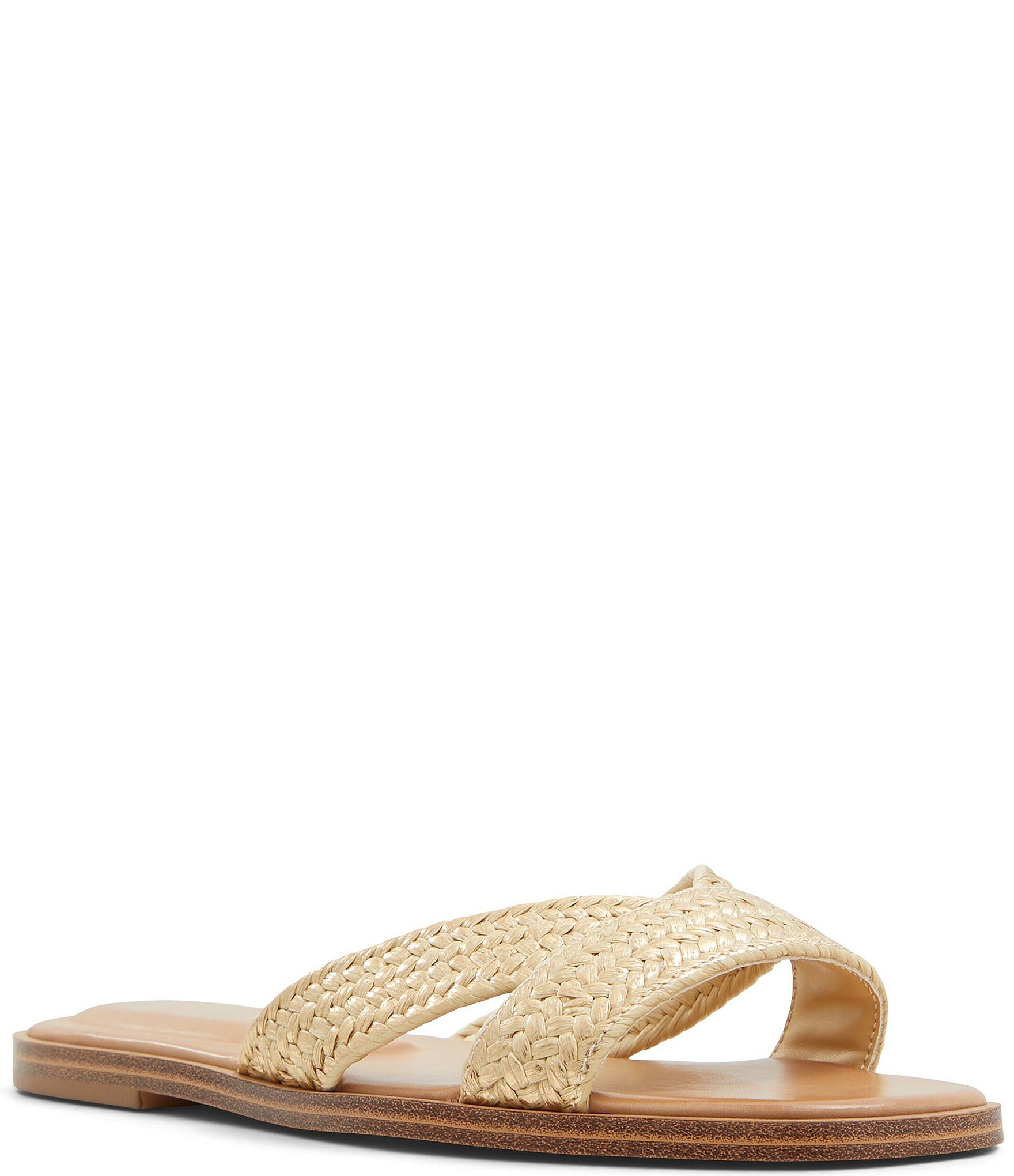 ALDO Caria Raffia Flat Slides | Dillard's