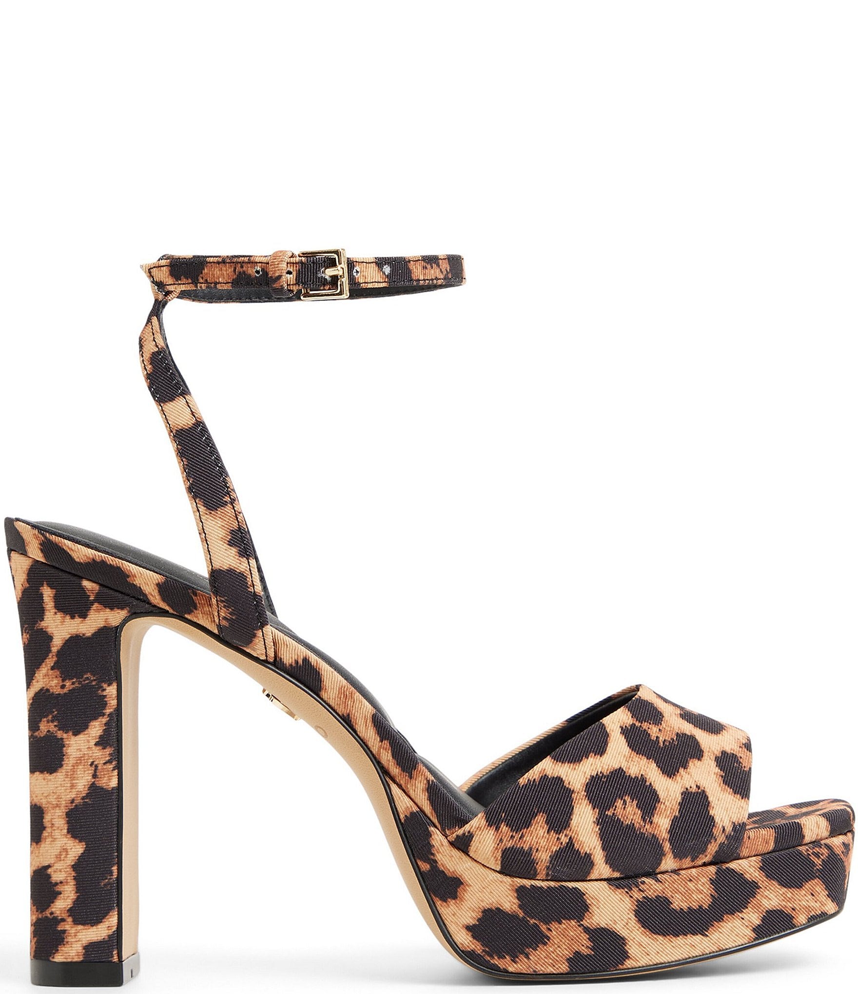 ALDO Chicgleam Leopard Print Ankle Strap Platform Dress Sandals