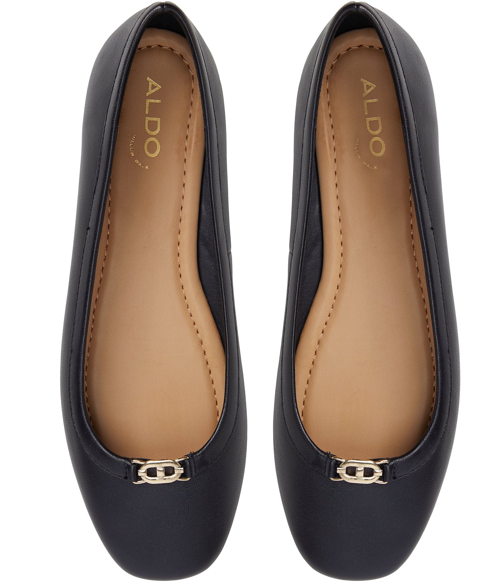ALDO Corinthie Leather Hardware Detail Ballet Flats