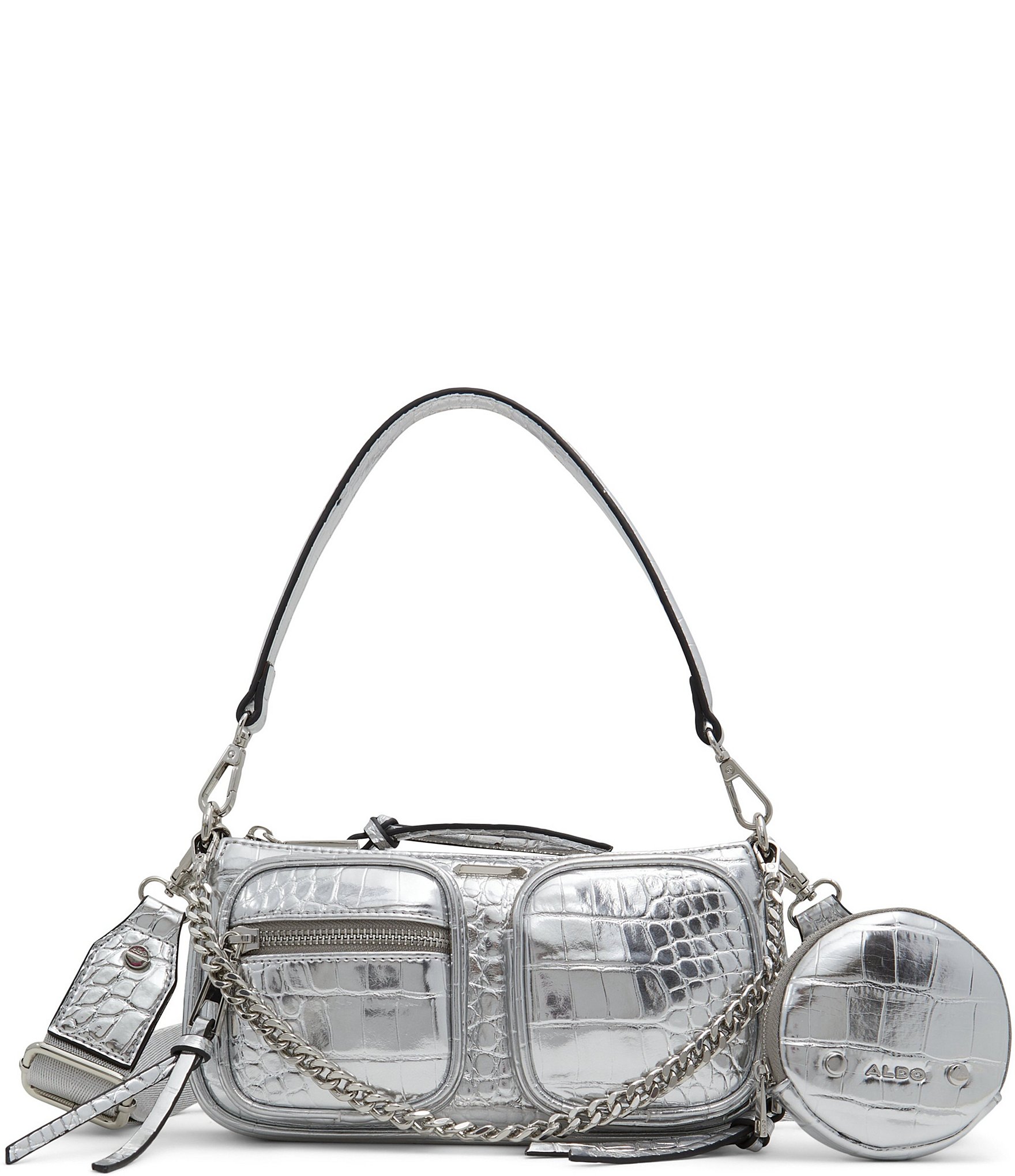 ALDO Everyday Metallic Croco Crossbody Shoulder Bag