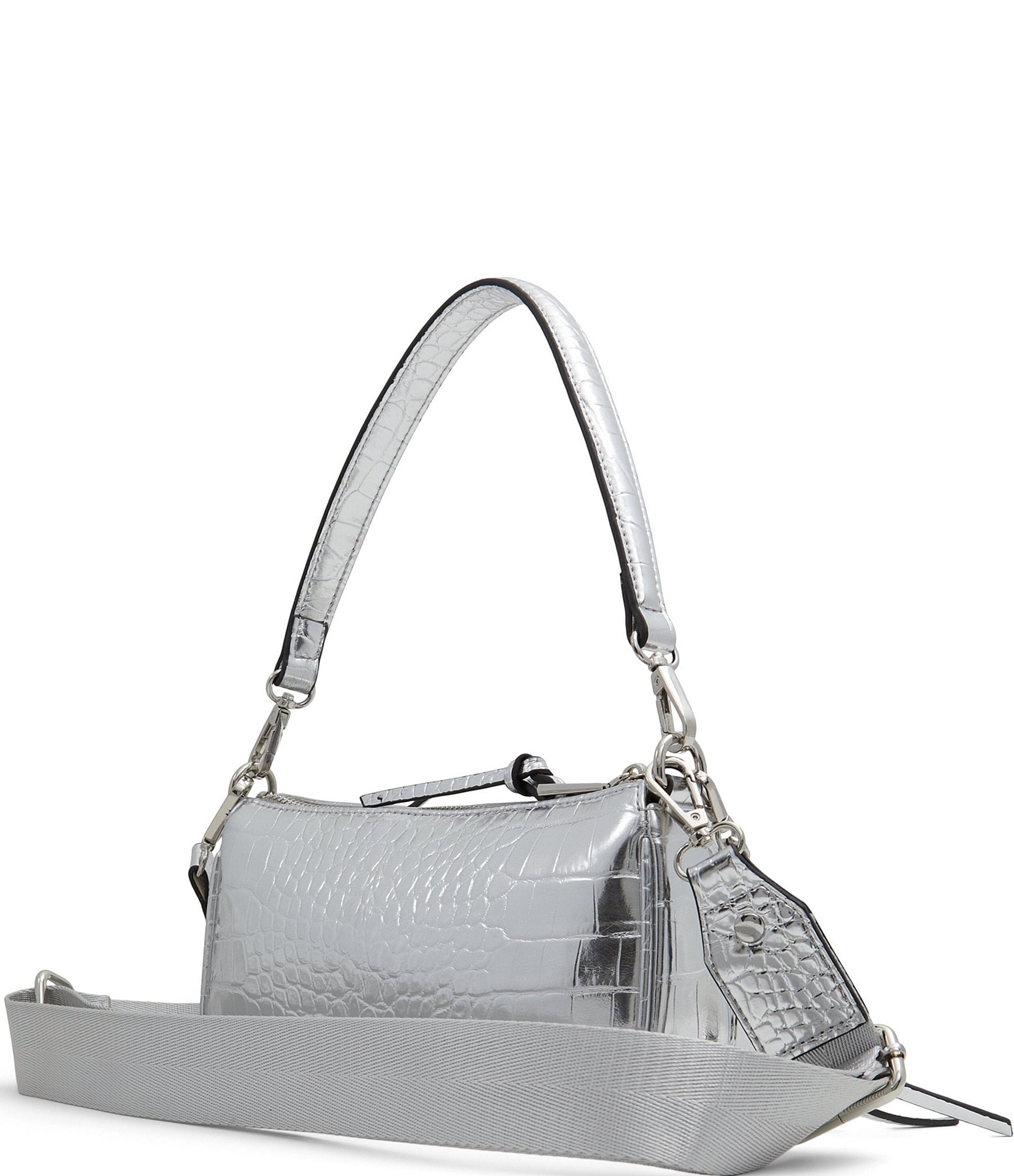 ALDO Everyday Metallic Croco Crossbody Shoulder Bag