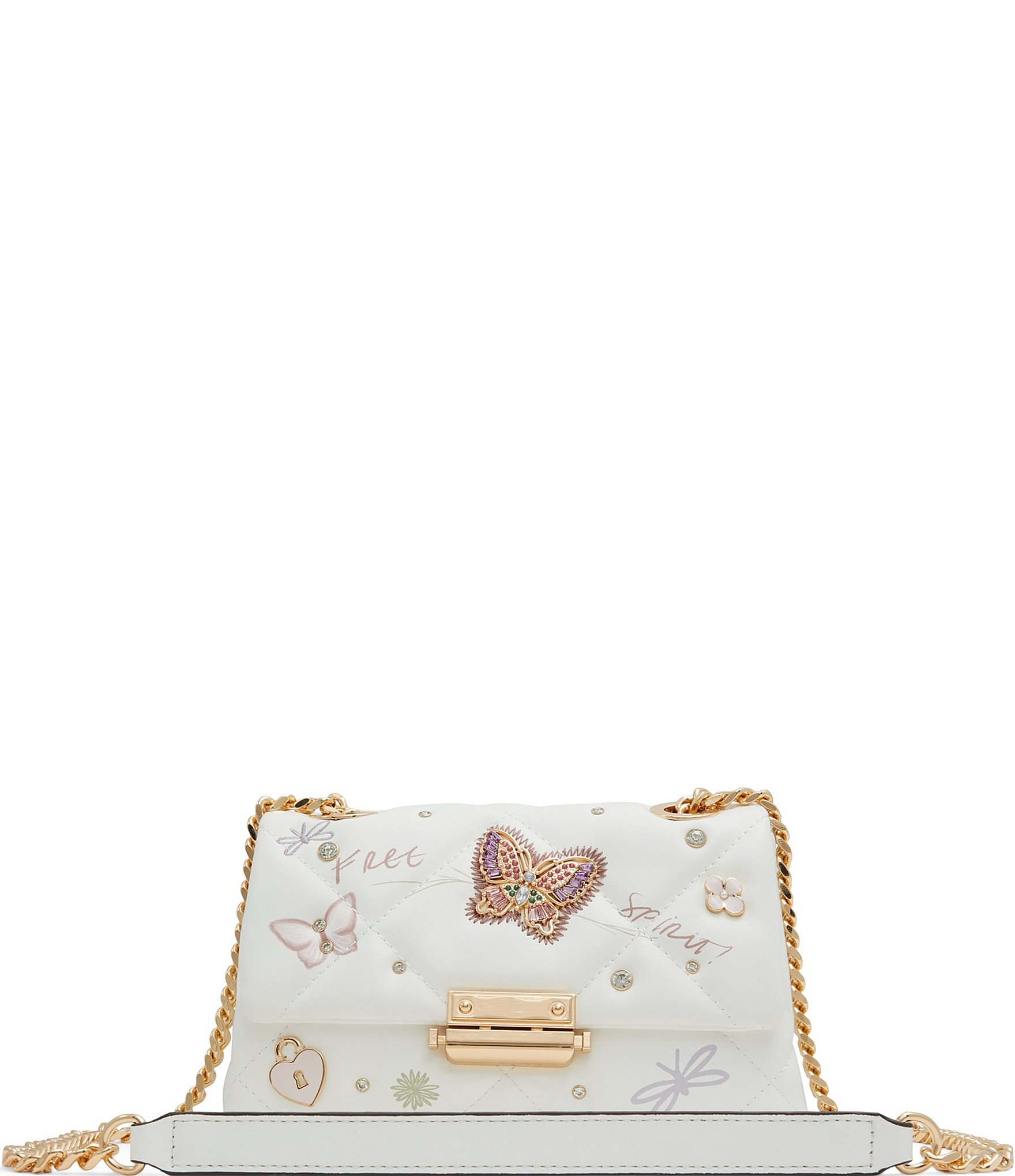 ALDO Gwiricarryyx Butterfly Rhinestone Embellished Crossbody Bag