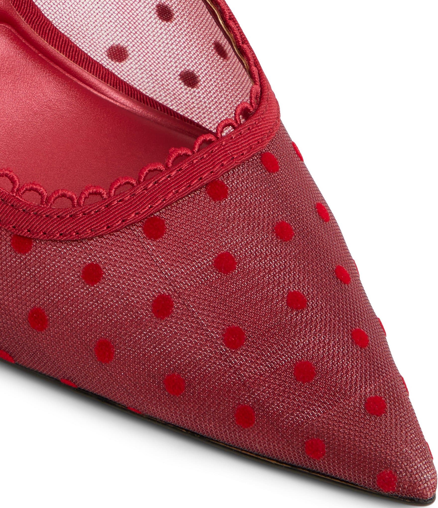 ALDO Hennie Polka Dot Mesh Bow Slingback Pumps