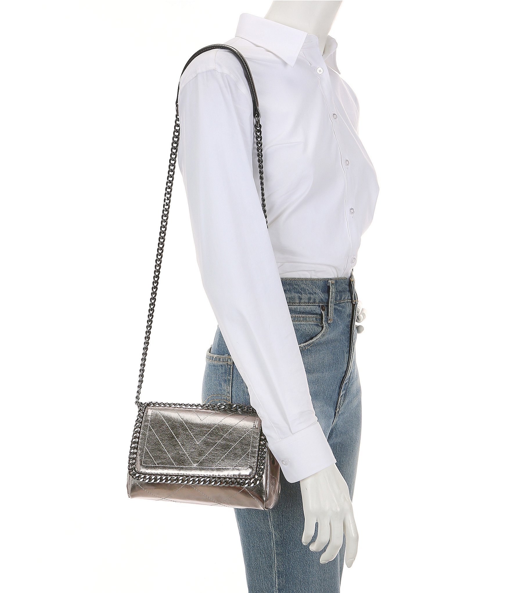 ALDO Kayley Metallic Chain Shoulder Bag