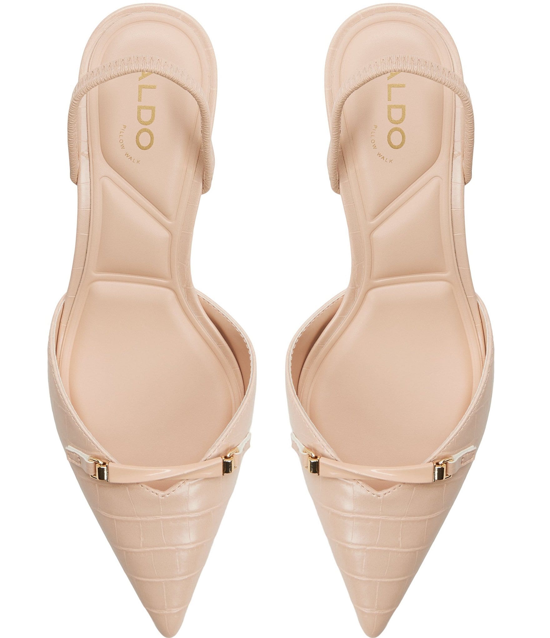 ALDO Lianya Croco Embossed Hardware Detail Slingback Pointed Toe Pumps