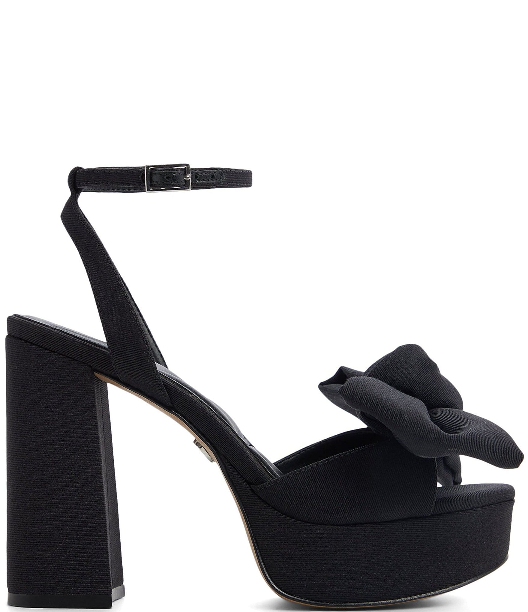 ALDO Luscious Grosgrain Block Heel Platform Bow Sandals