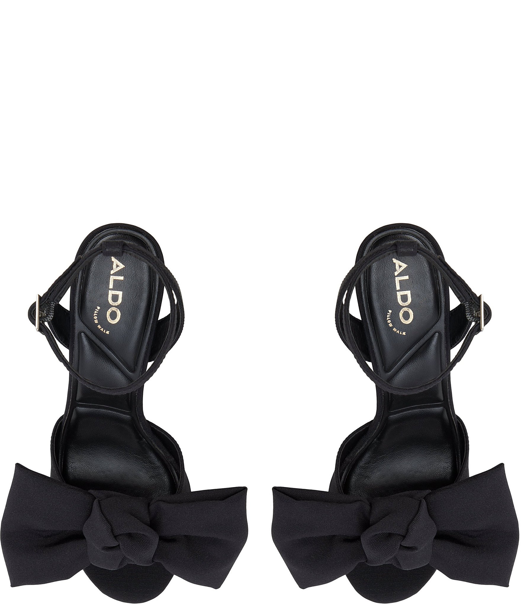 ALDO Luscious Grosgrain Block Heel Platform Bow Sandals