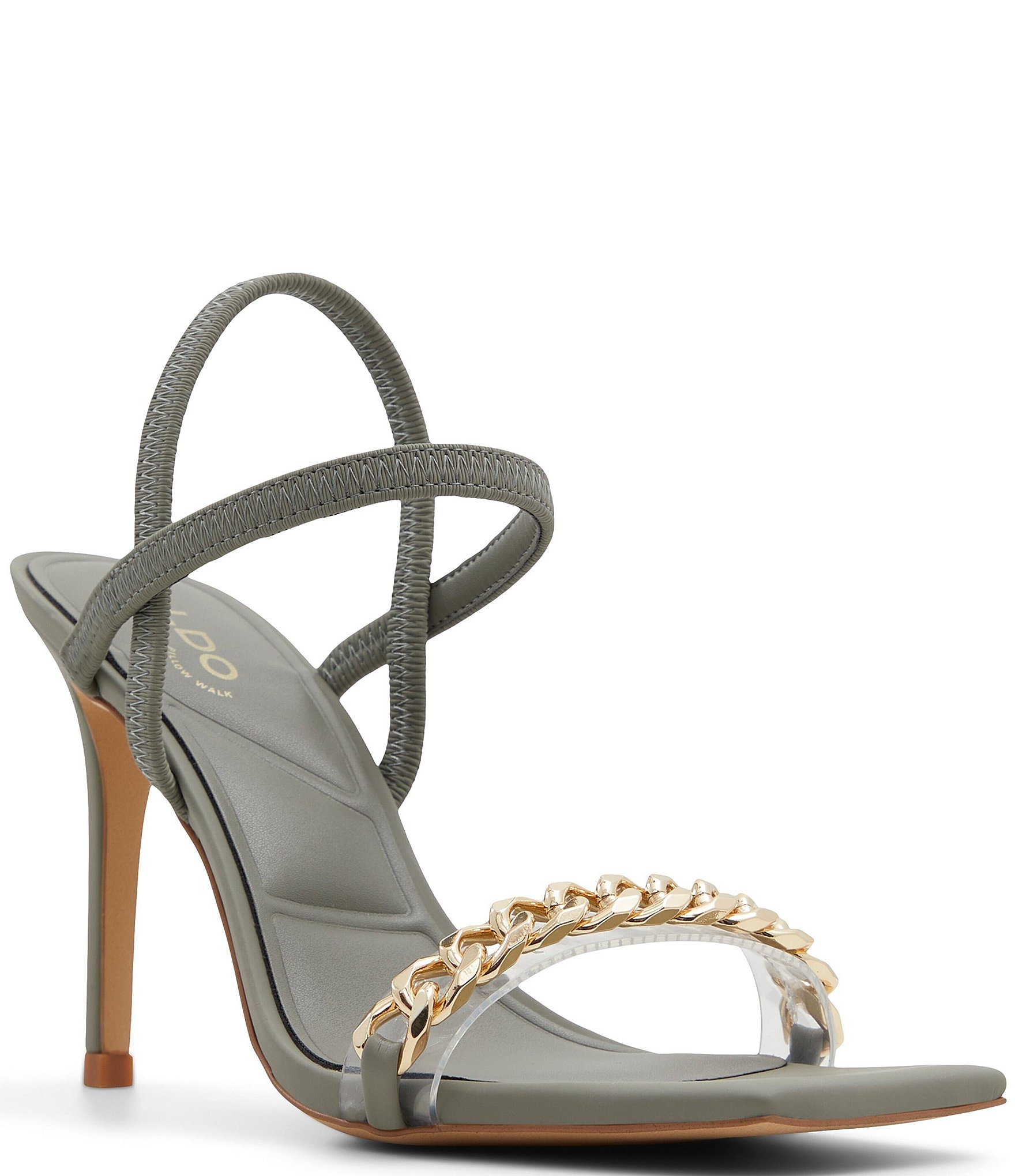 ALDO Ricchezo Elastic Clear Chain Strap Dress Sandals | Dillard's