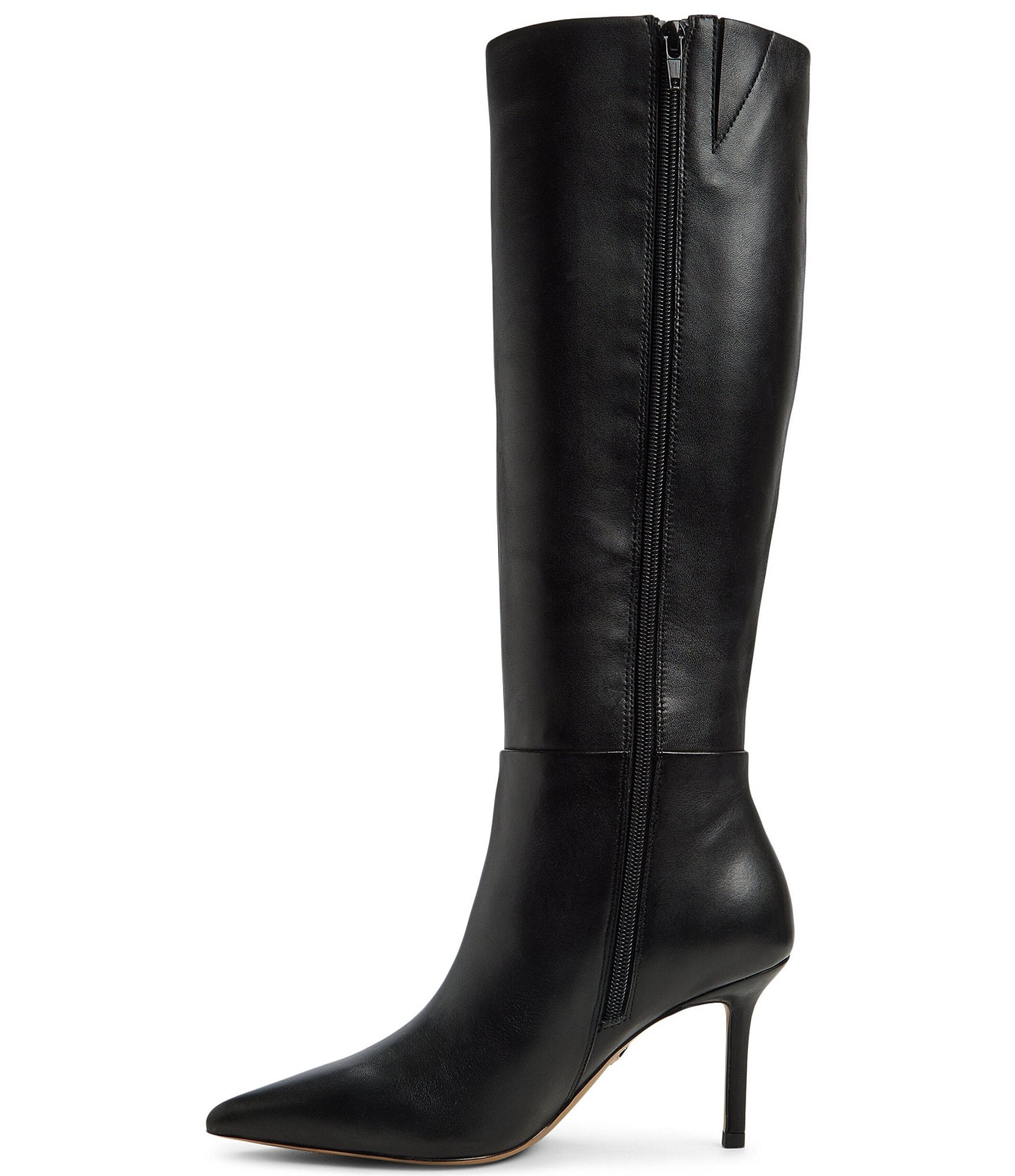 ALDO Saphiria Leather Pointed Toe Stiletto Tall Dress Boots