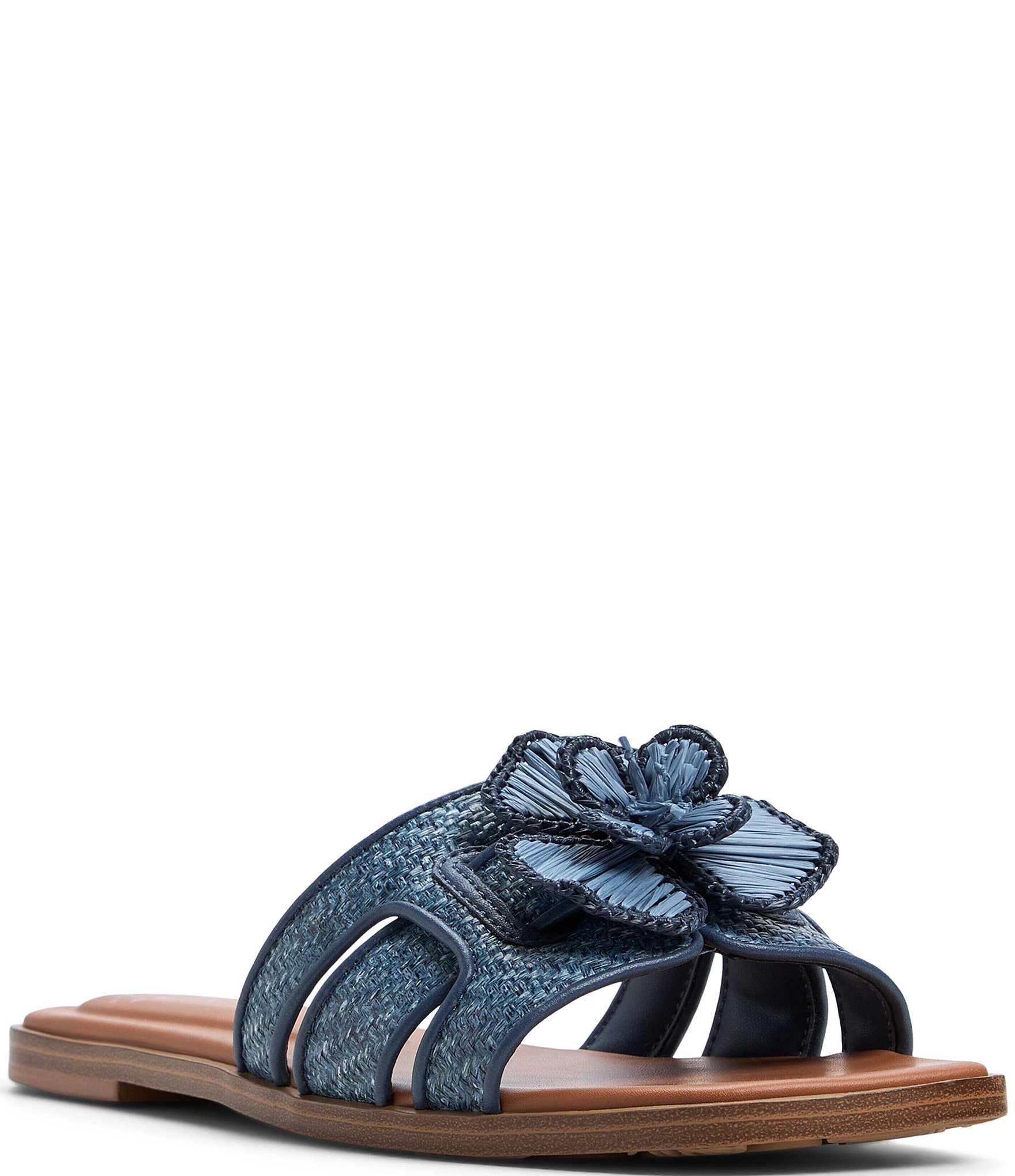 Aldo Seaflower Women s Flat Sandals Blue Size 8