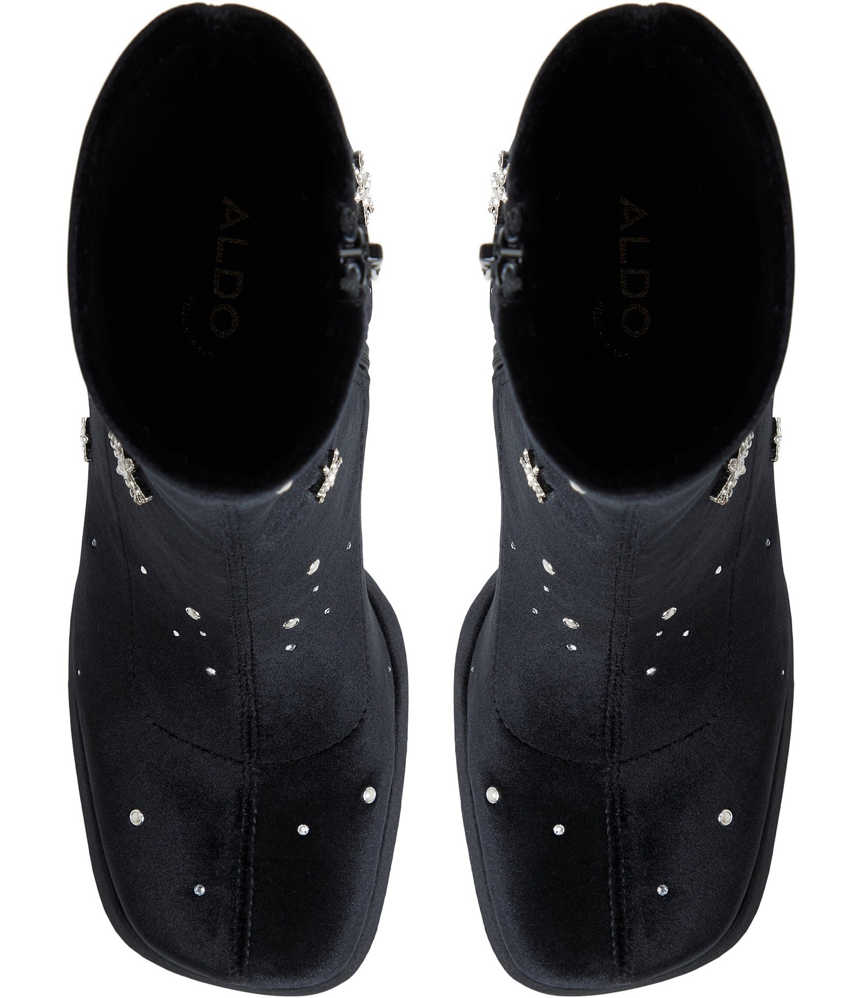 ALDO Starrie Stud and Rhinestone Embellished Booties
