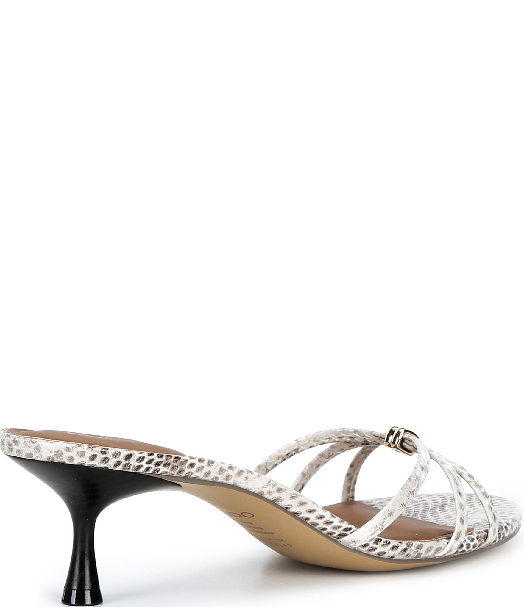 ALDO Women's Madalyn Snake Embossed Kitten Heel Sandals