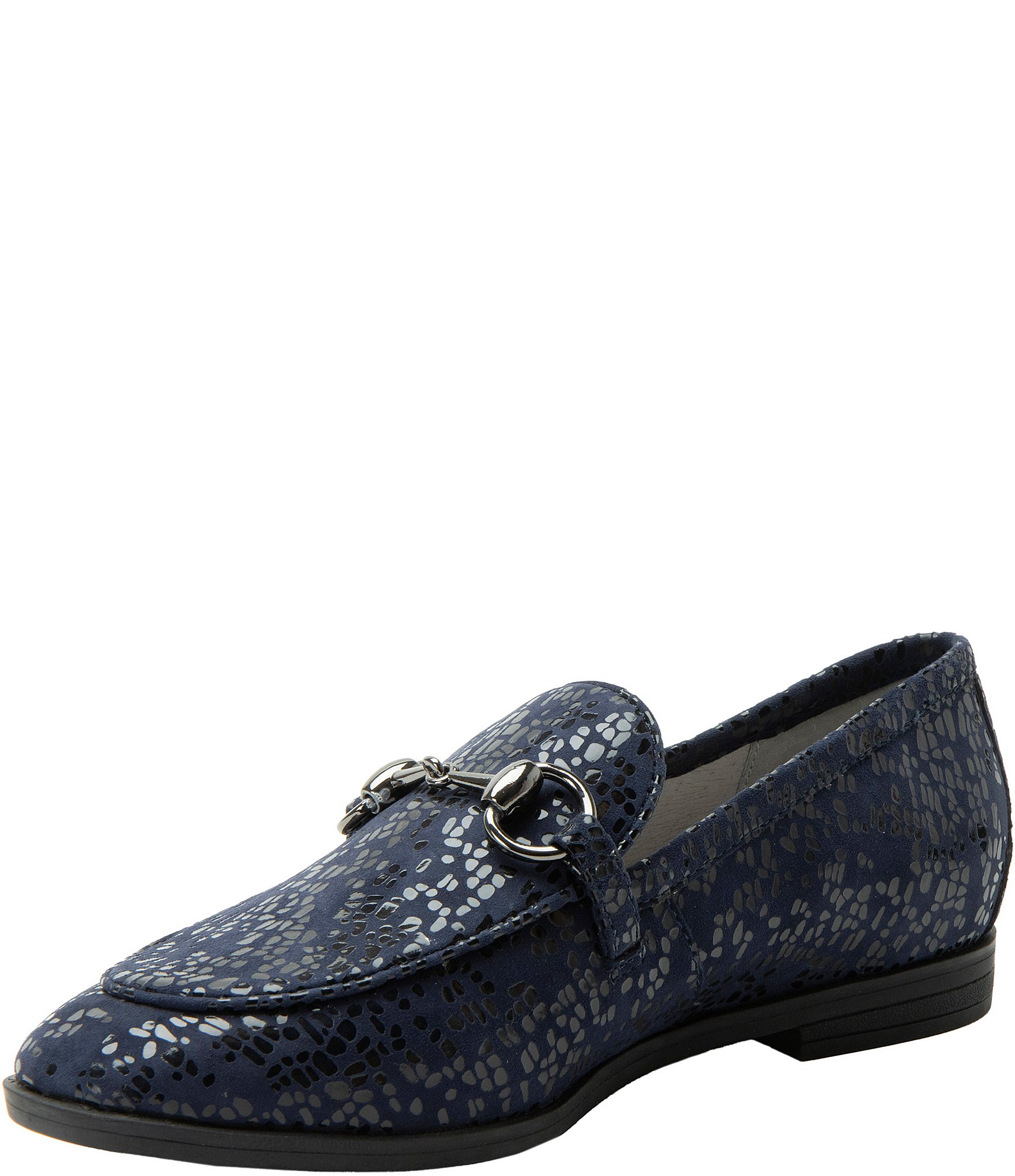 Alegria Aliya Printed Leather Bit Buckle Loafers