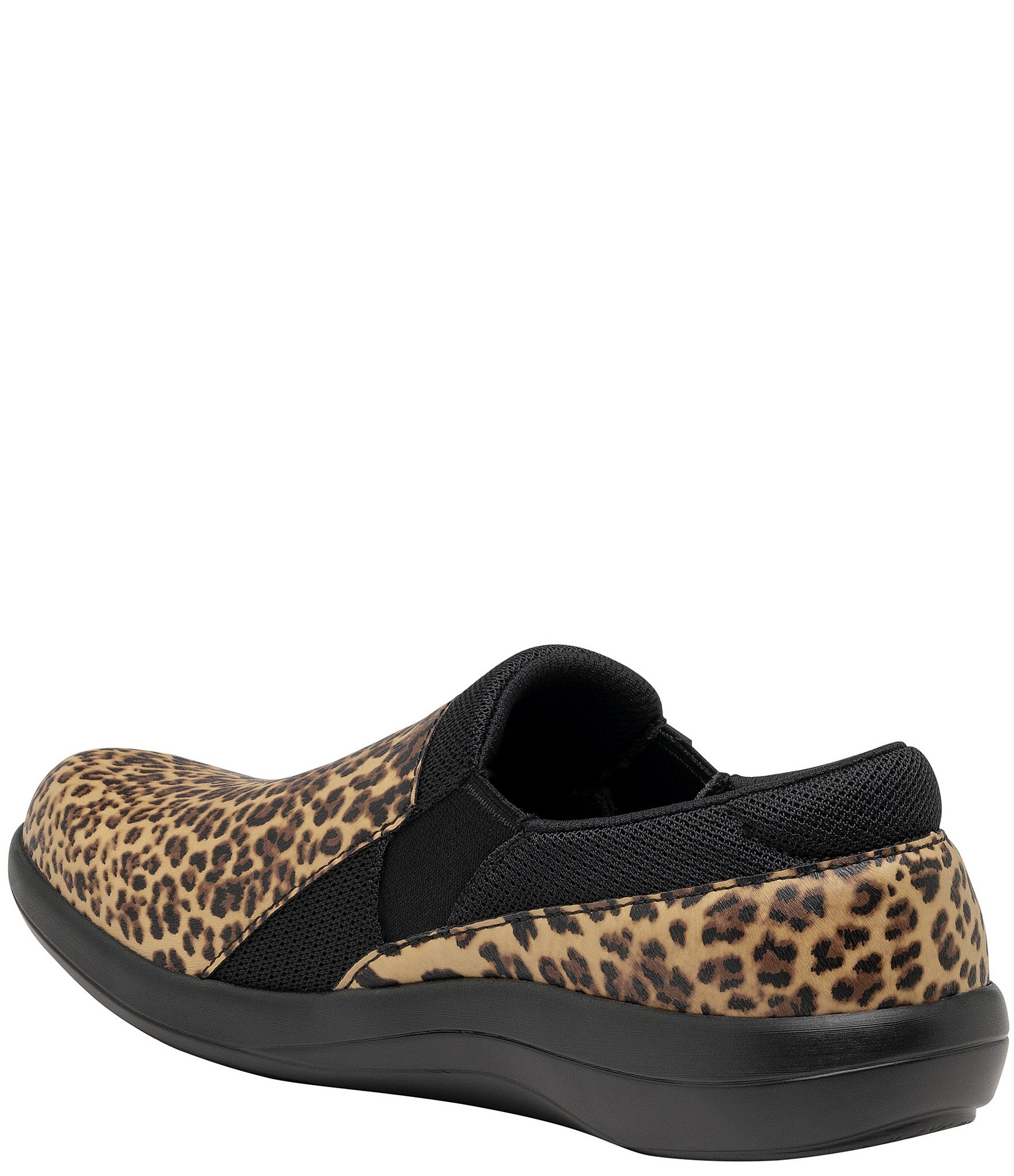 Alegria Duette Fierce Leopard Print Slip On Clogs